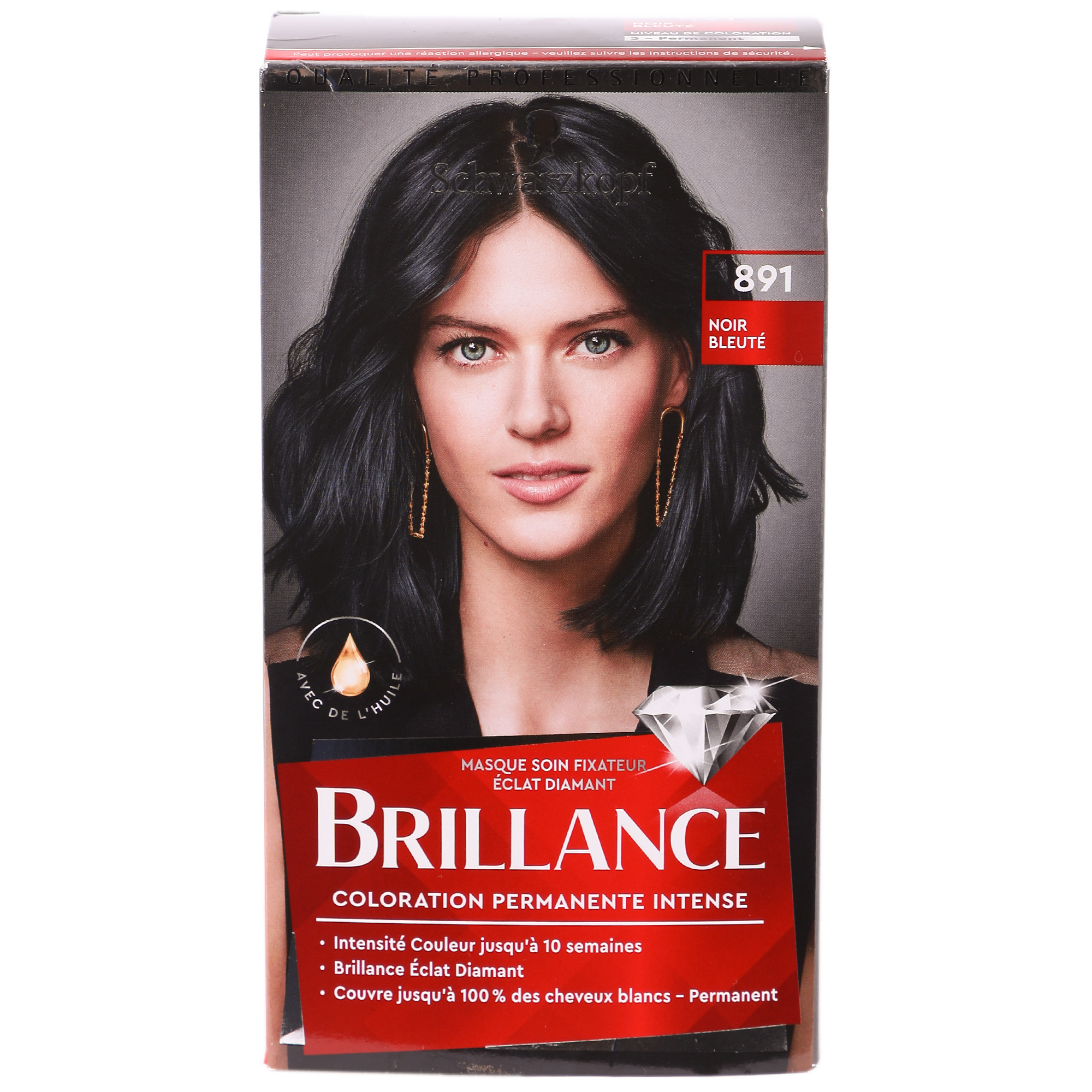 Coloration 891 noir bleute