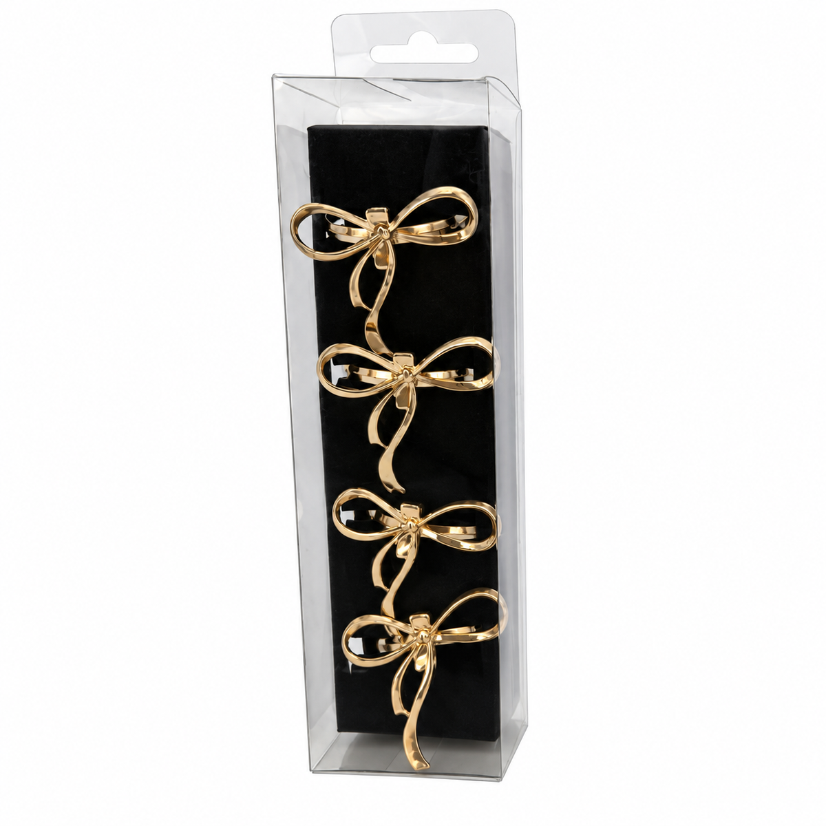 4 RONDS DE SERVIETTE NOEUDS METALLIQUES  ASST