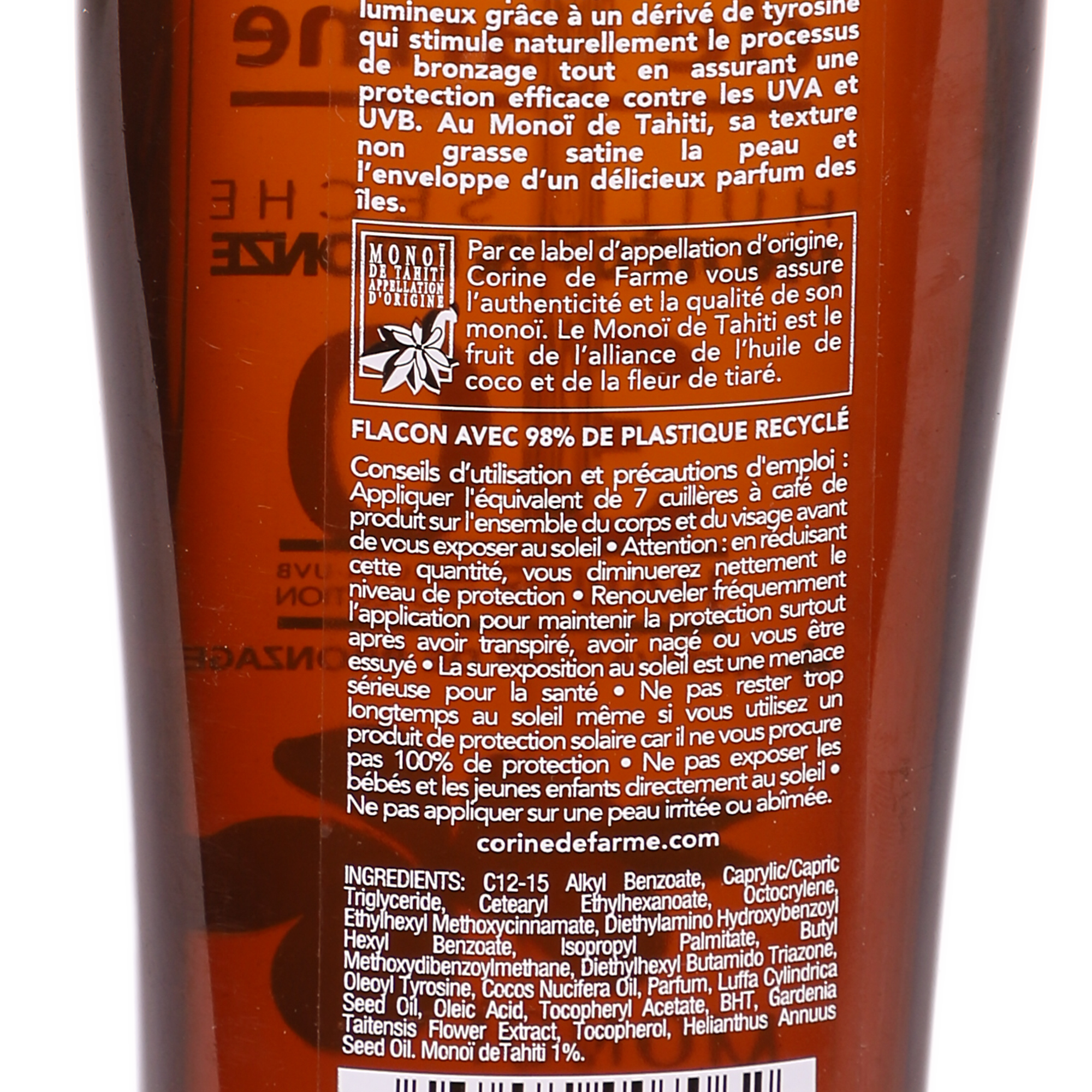 Huile sèche protège et bronze Monoi de Tahiti SPF30