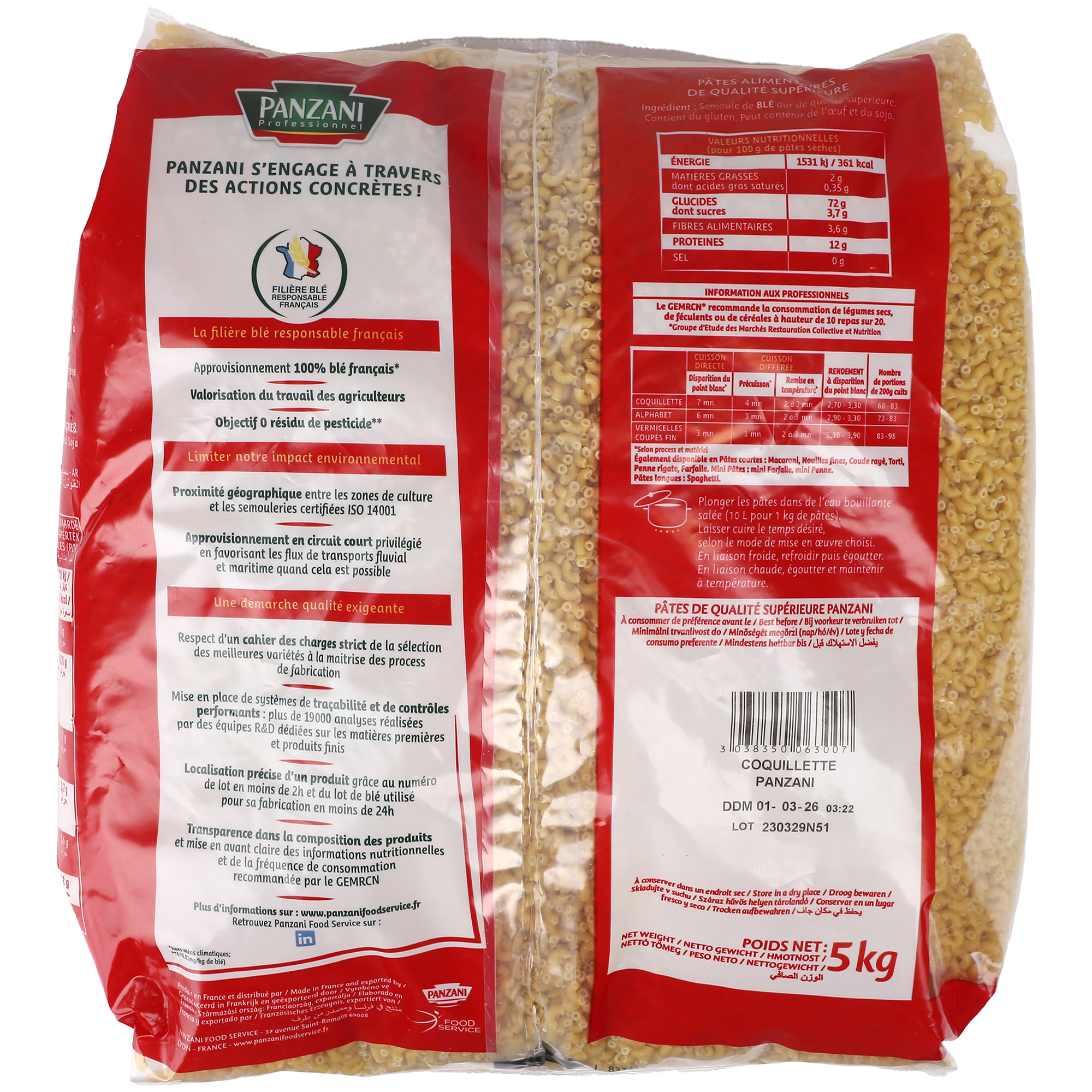 Pâtes coquillettes 5kg