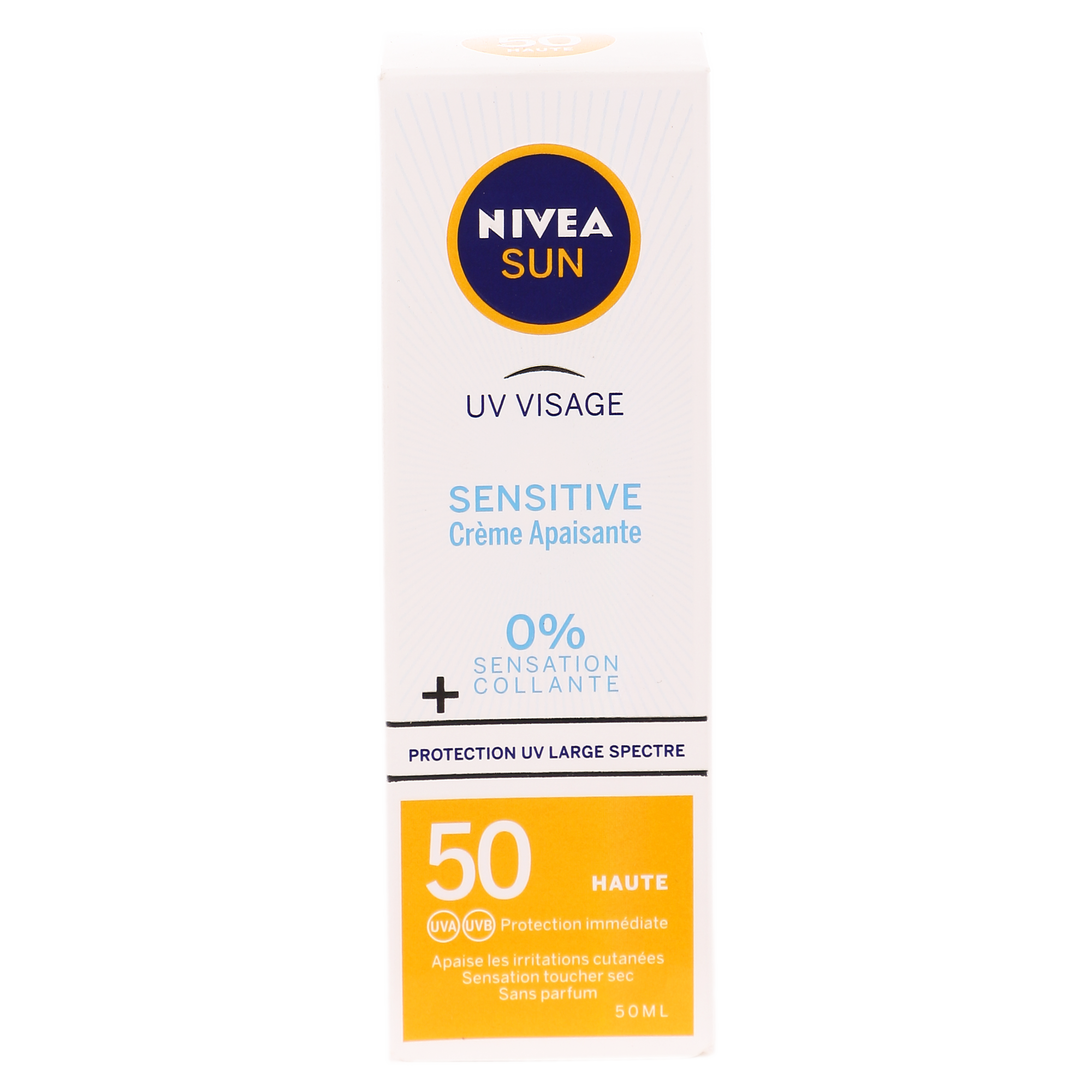 Crème solaire sensitive peaux sensible au soleil SPF50