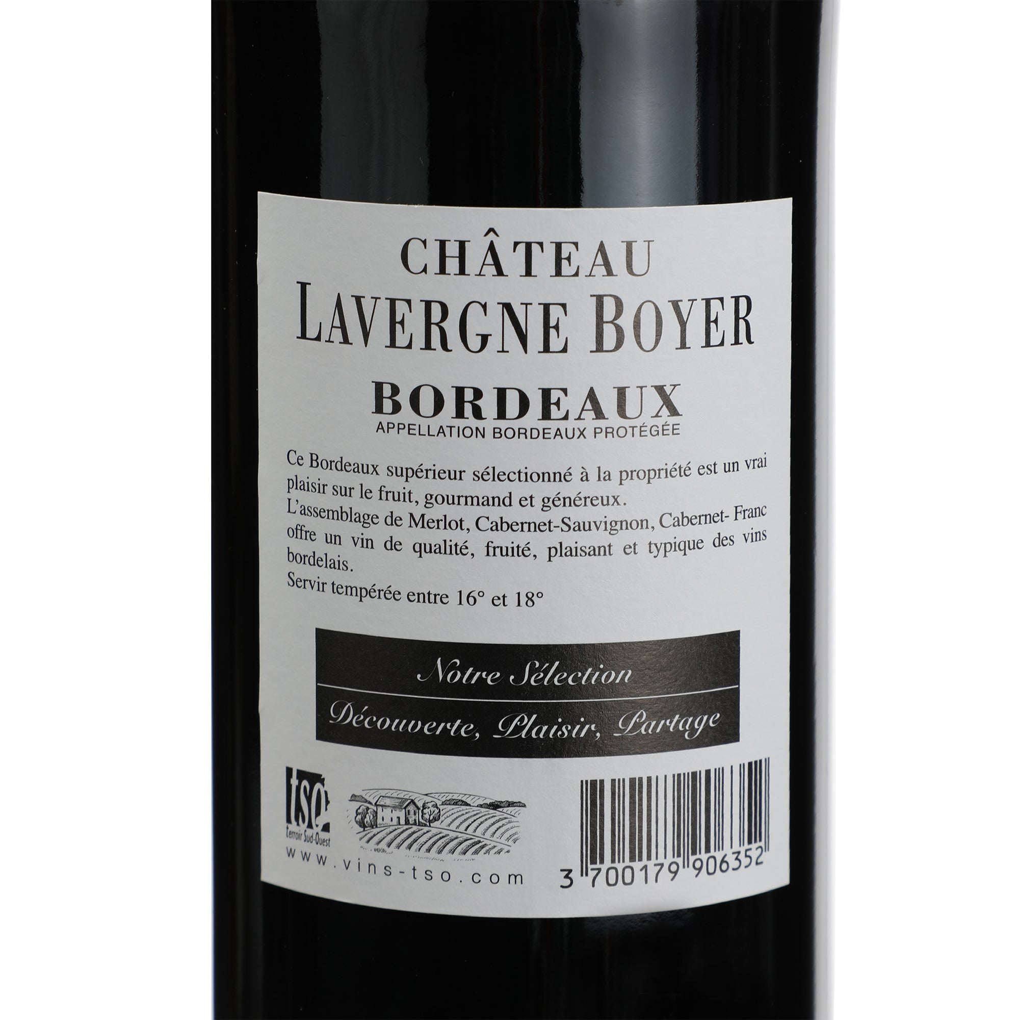 Coffret bois 2 bouteilles château Lavergne Boyer