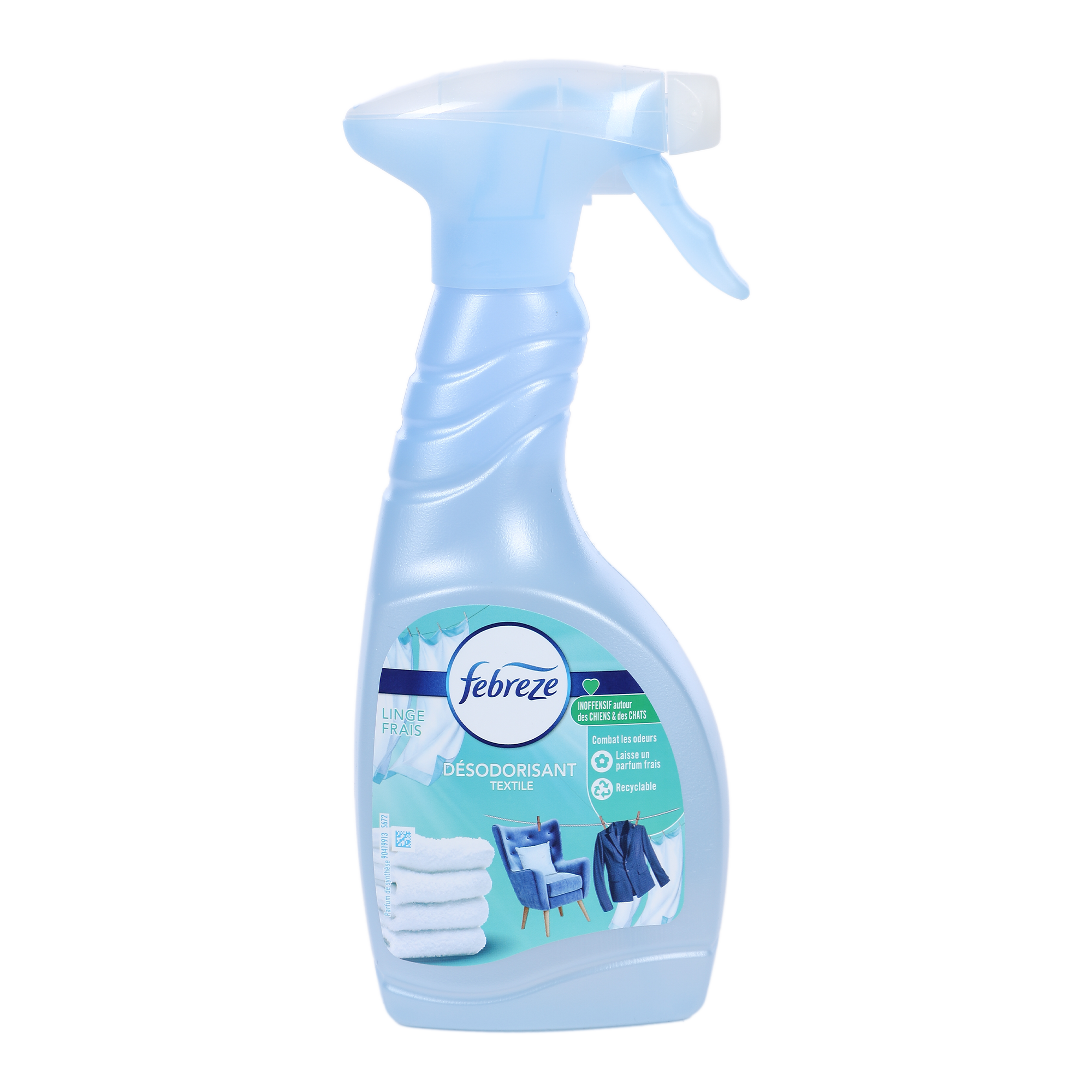 Spray désodorisant textile réducteur d'allergènes