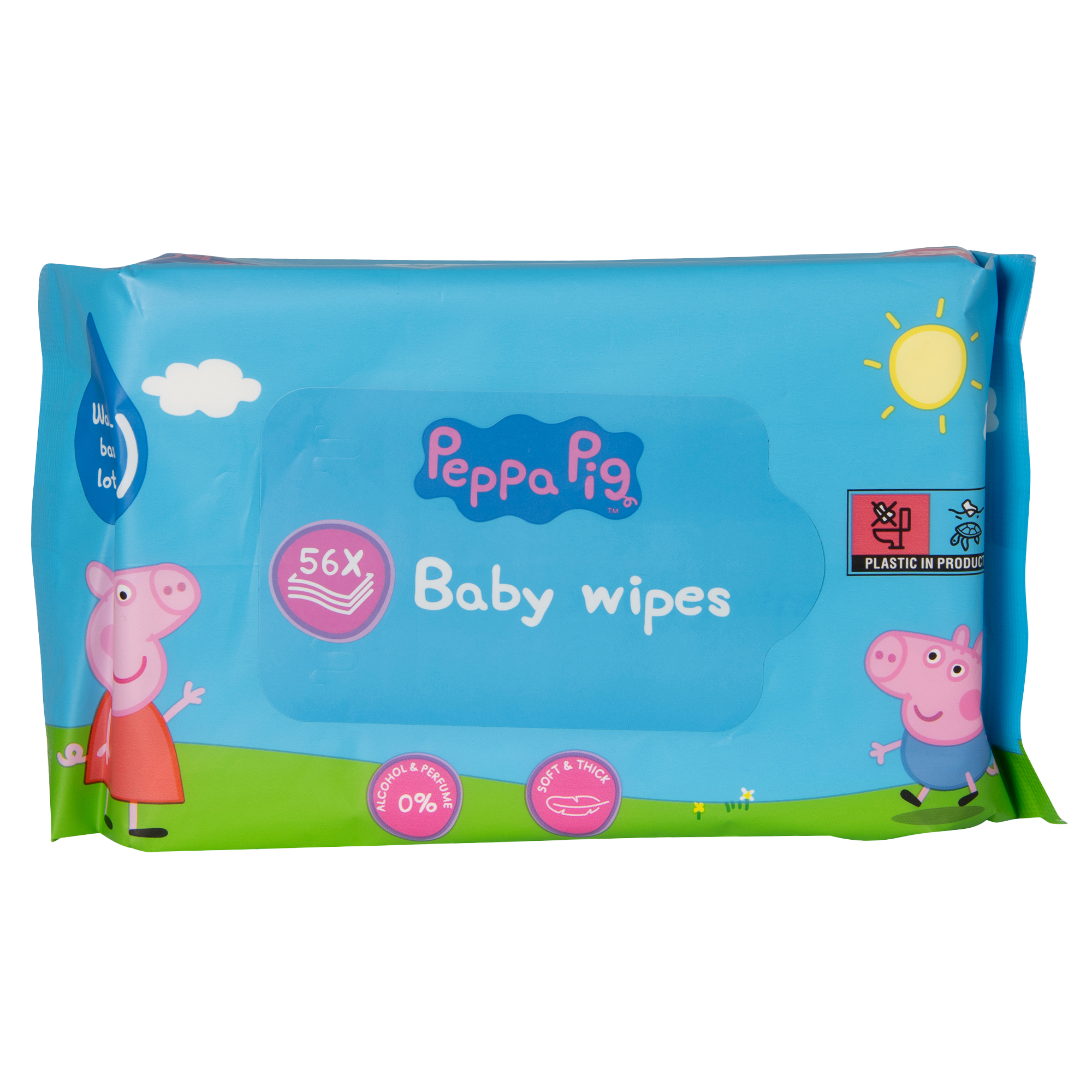 50 lingettes papier toilette humide Peppa Pig