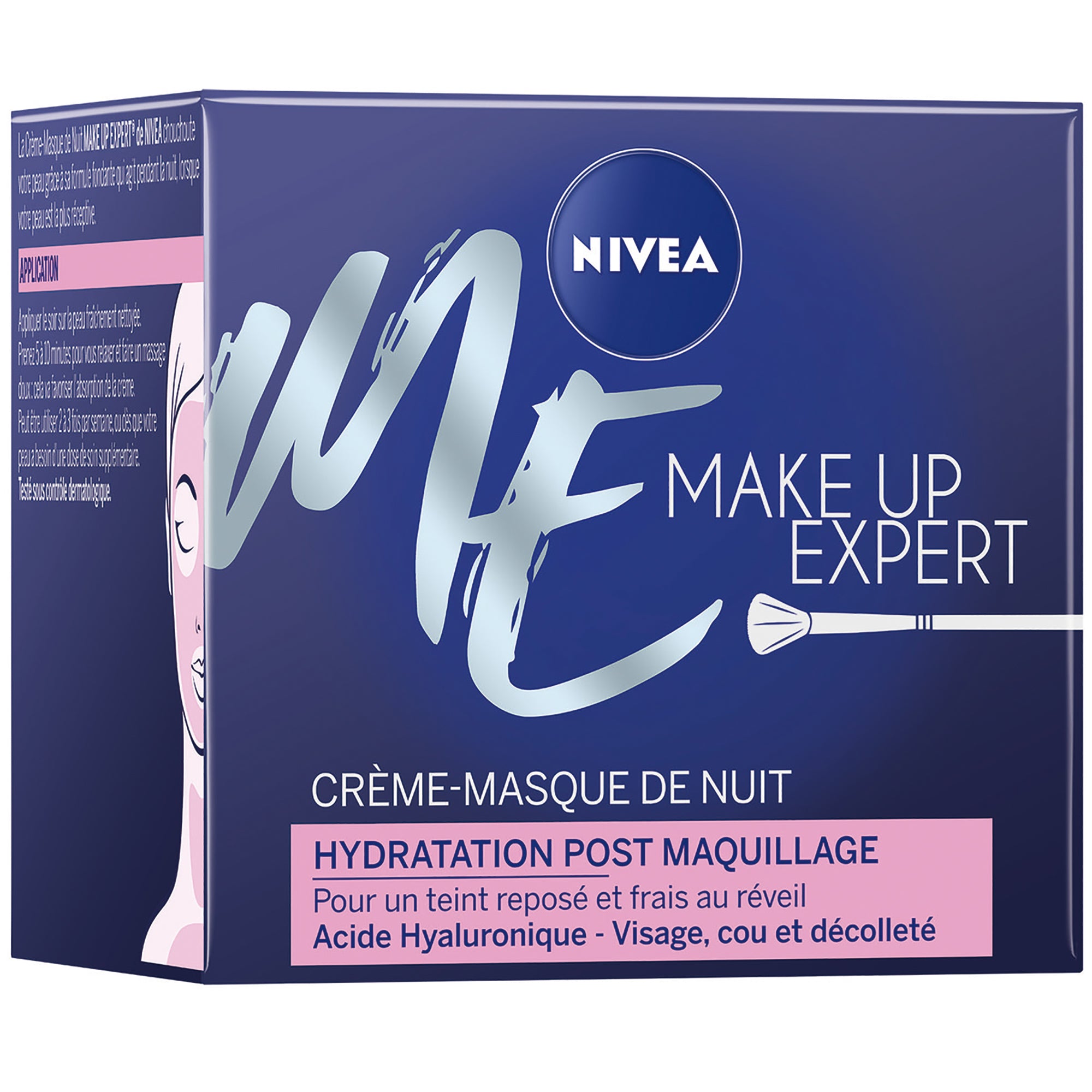 Crème masque de nuit hydratation post maquillage