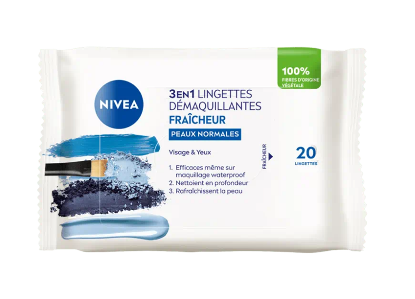 20 lingettes démaquillantes fraicheur