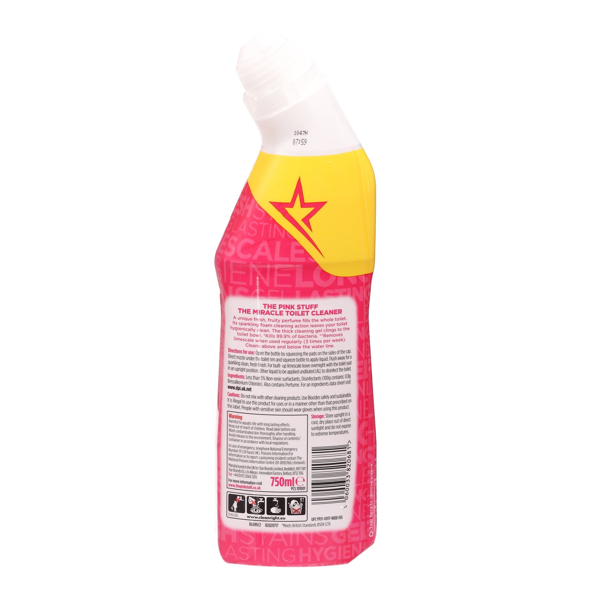 Gel WC nettoyant tâches et calcaire