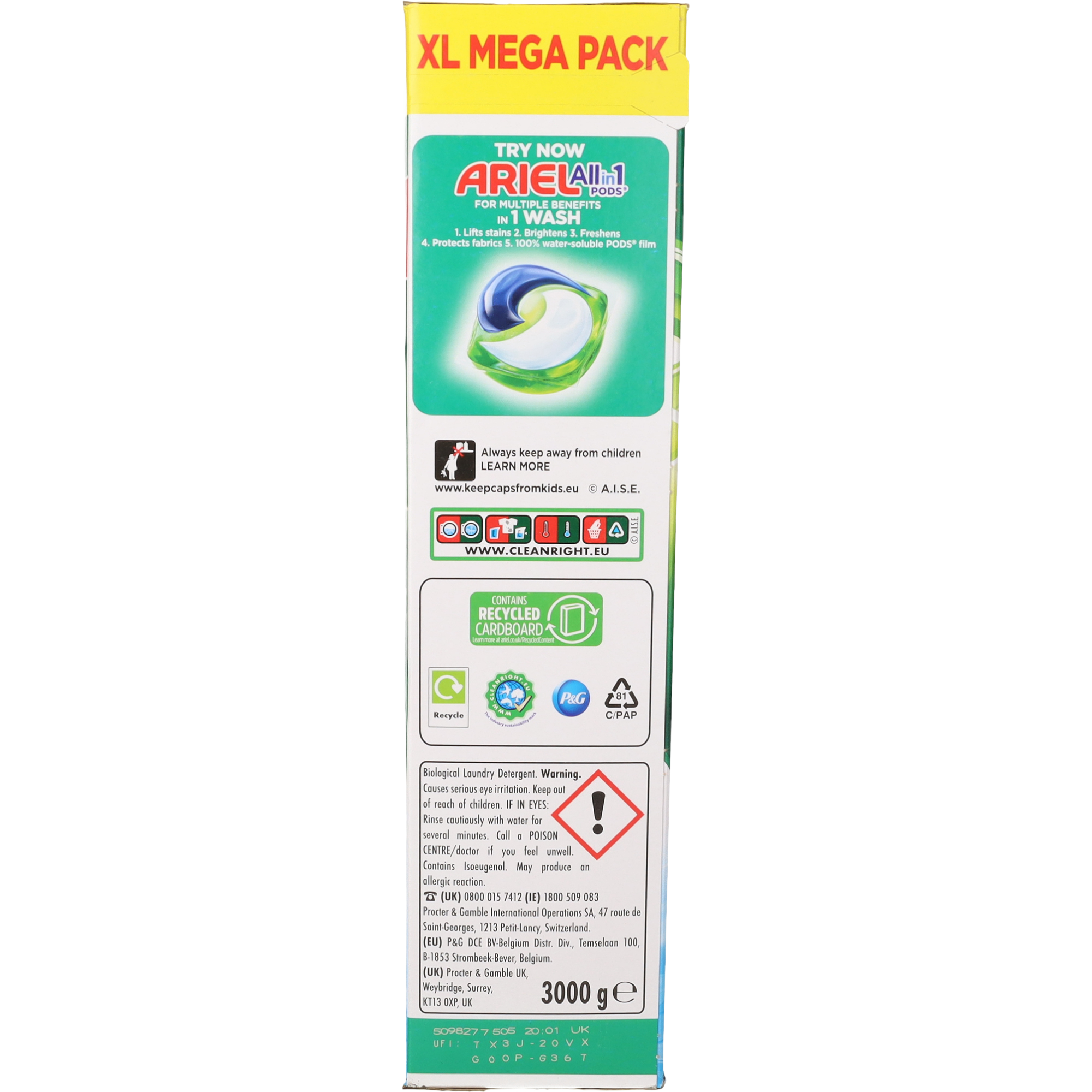 50 doses de lessive en poudre original