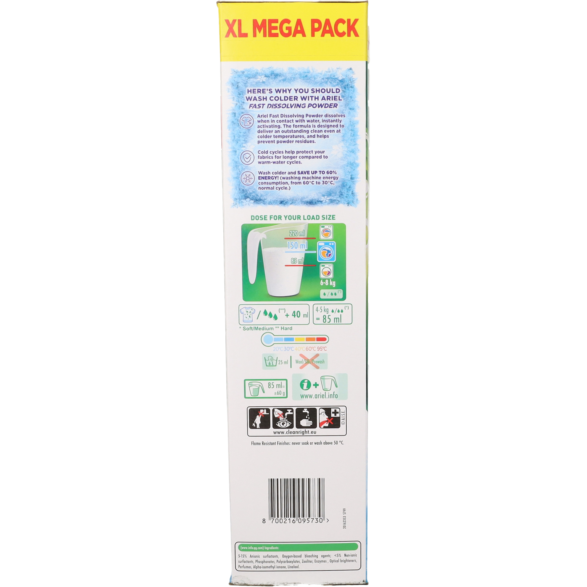 50 doses de lessive en poudre original