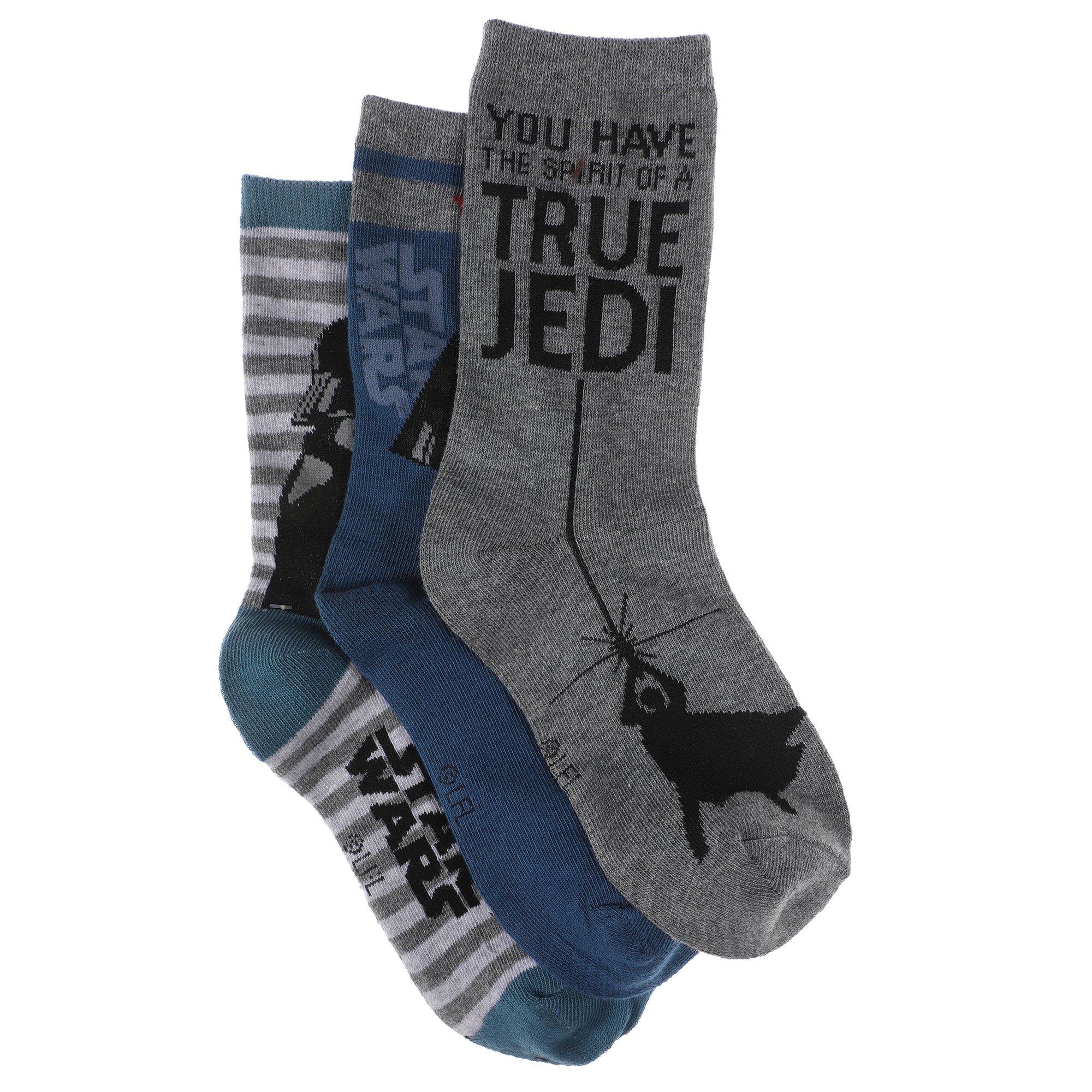 3 paires de chaussettes Star Wars 27/38 - Gris