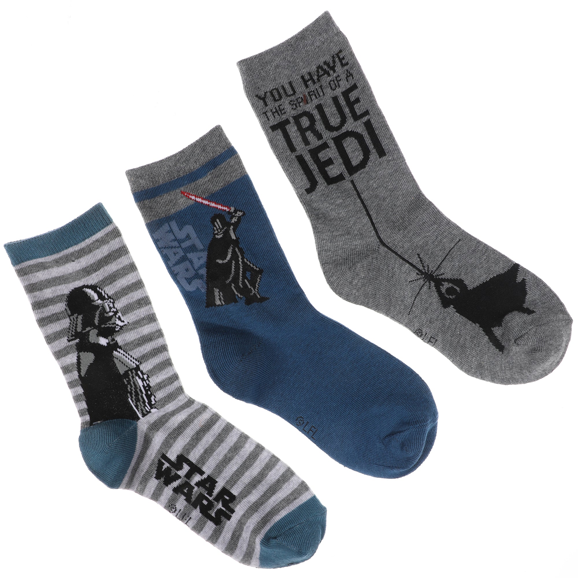 3 paires de chaussettes Star Wars 27/38 - Gris