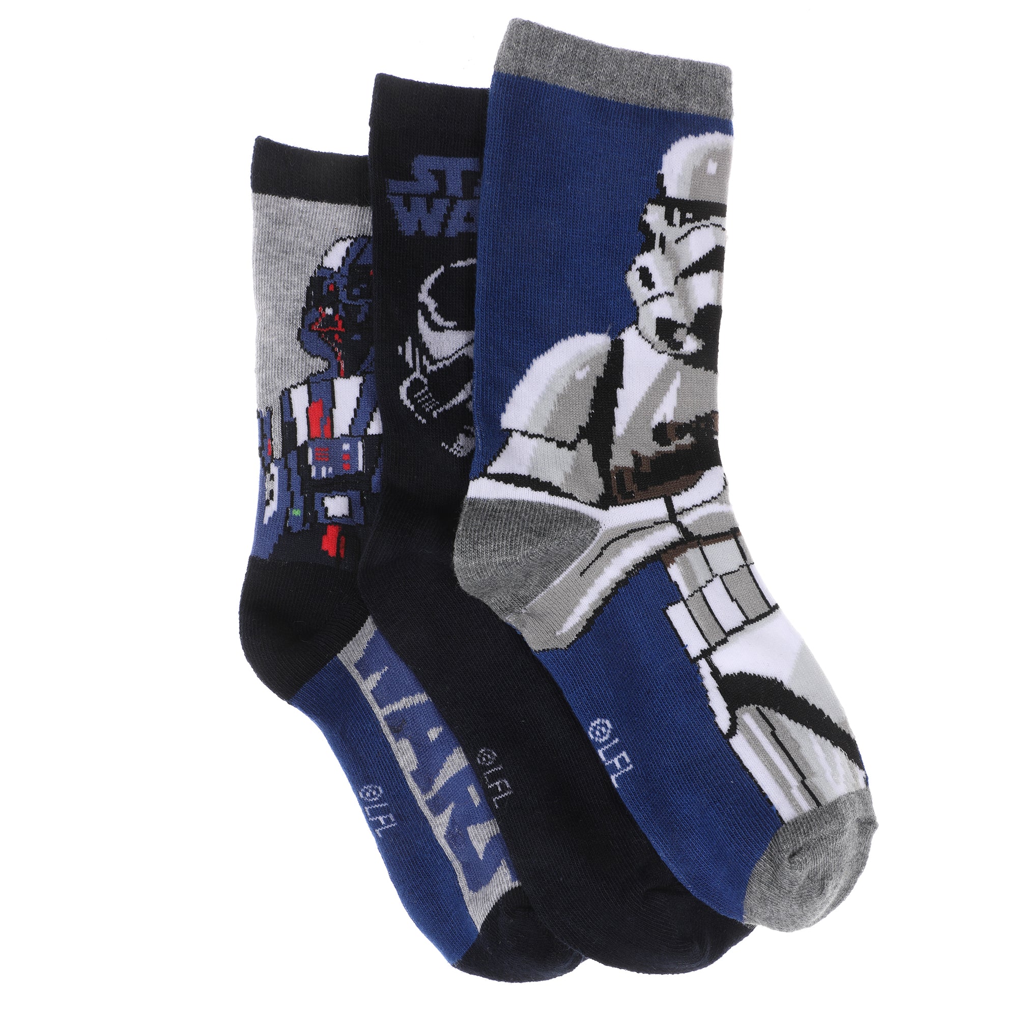 3 paires de chaussettes Star Wars 27/38 - Gris