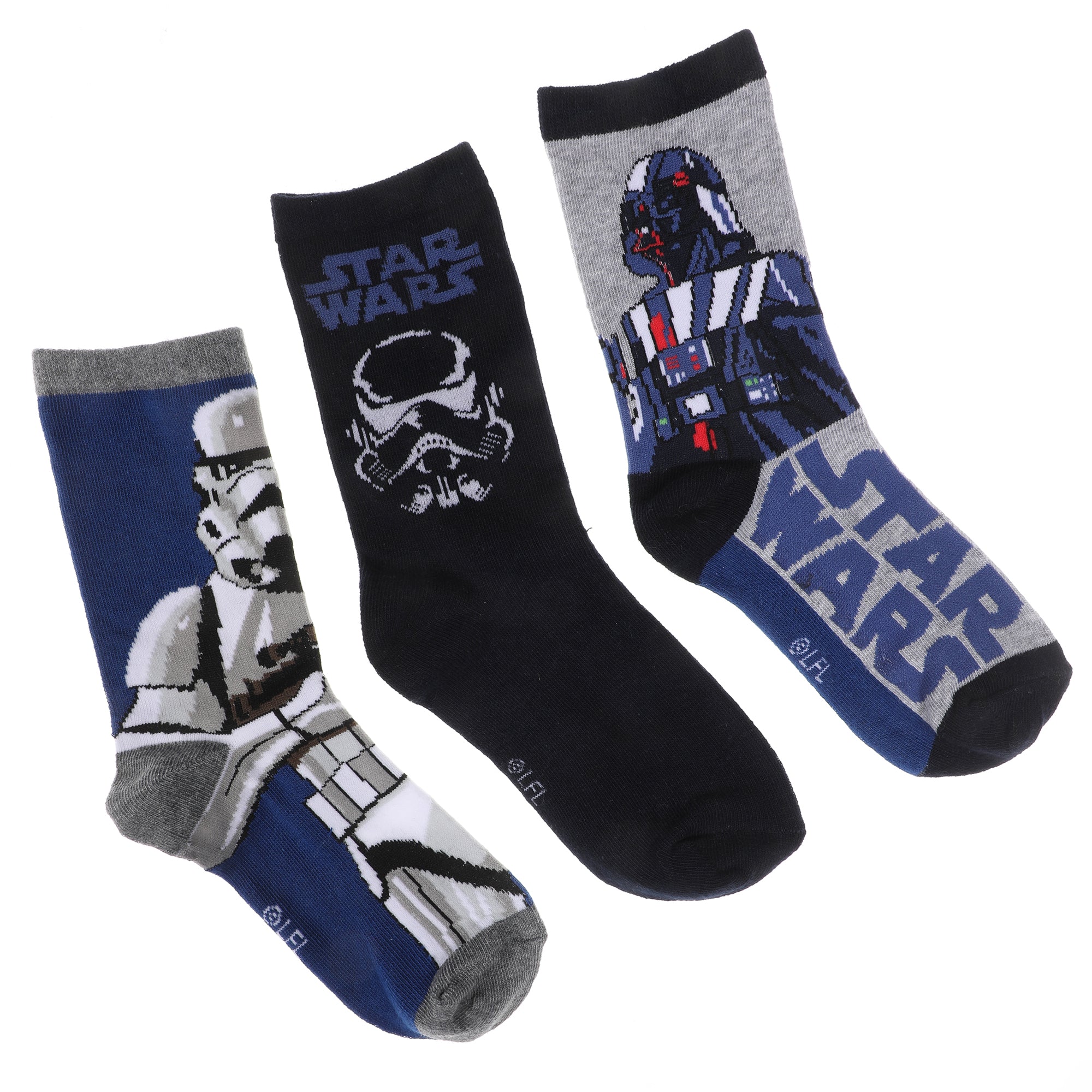 3 paires de chaussettes Star Wars 27/38 - Gris