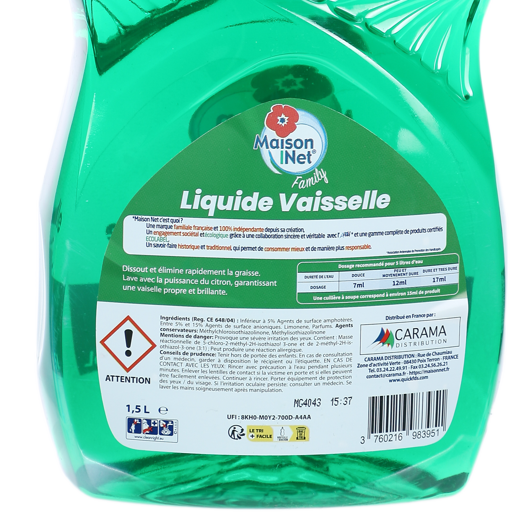 Liquide vaisselle citron vert