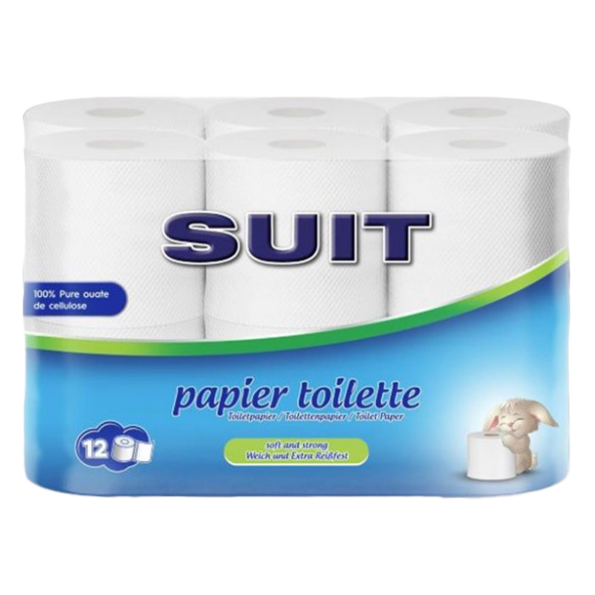 12 rouleaux de papier toilette
