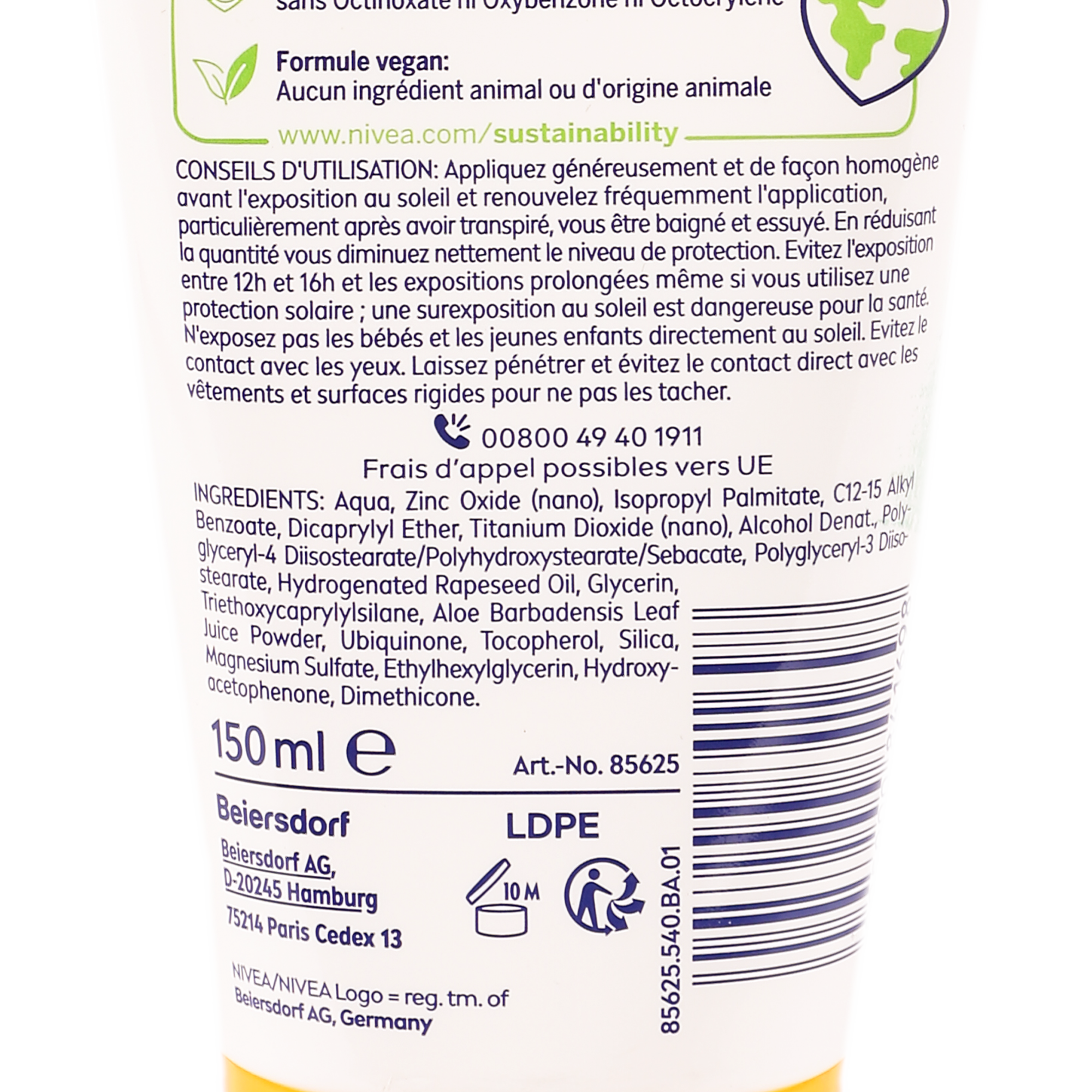 Crème minérale enfant aloé Vera bio SPF 50