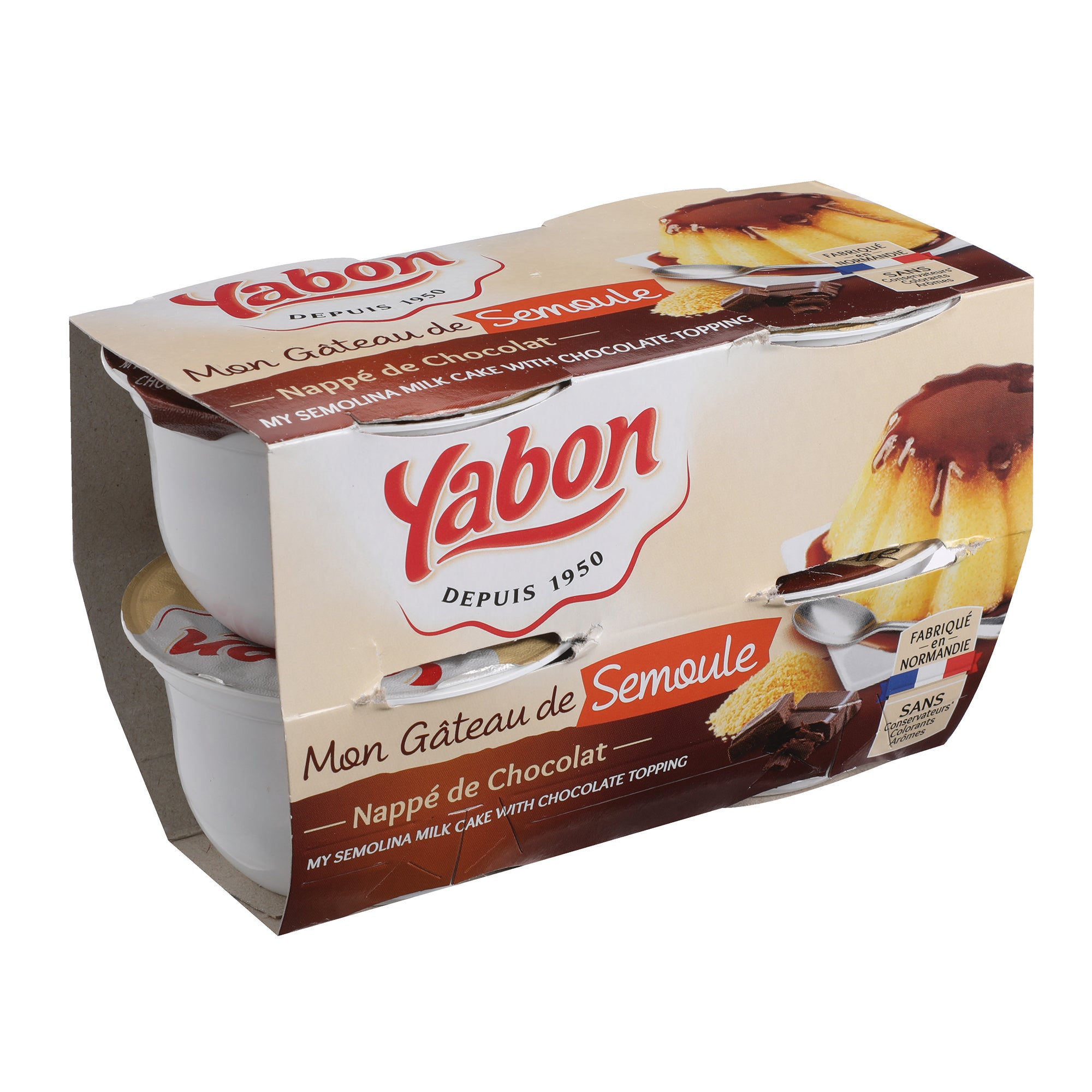 Gâteau de semoule nappage chocolat