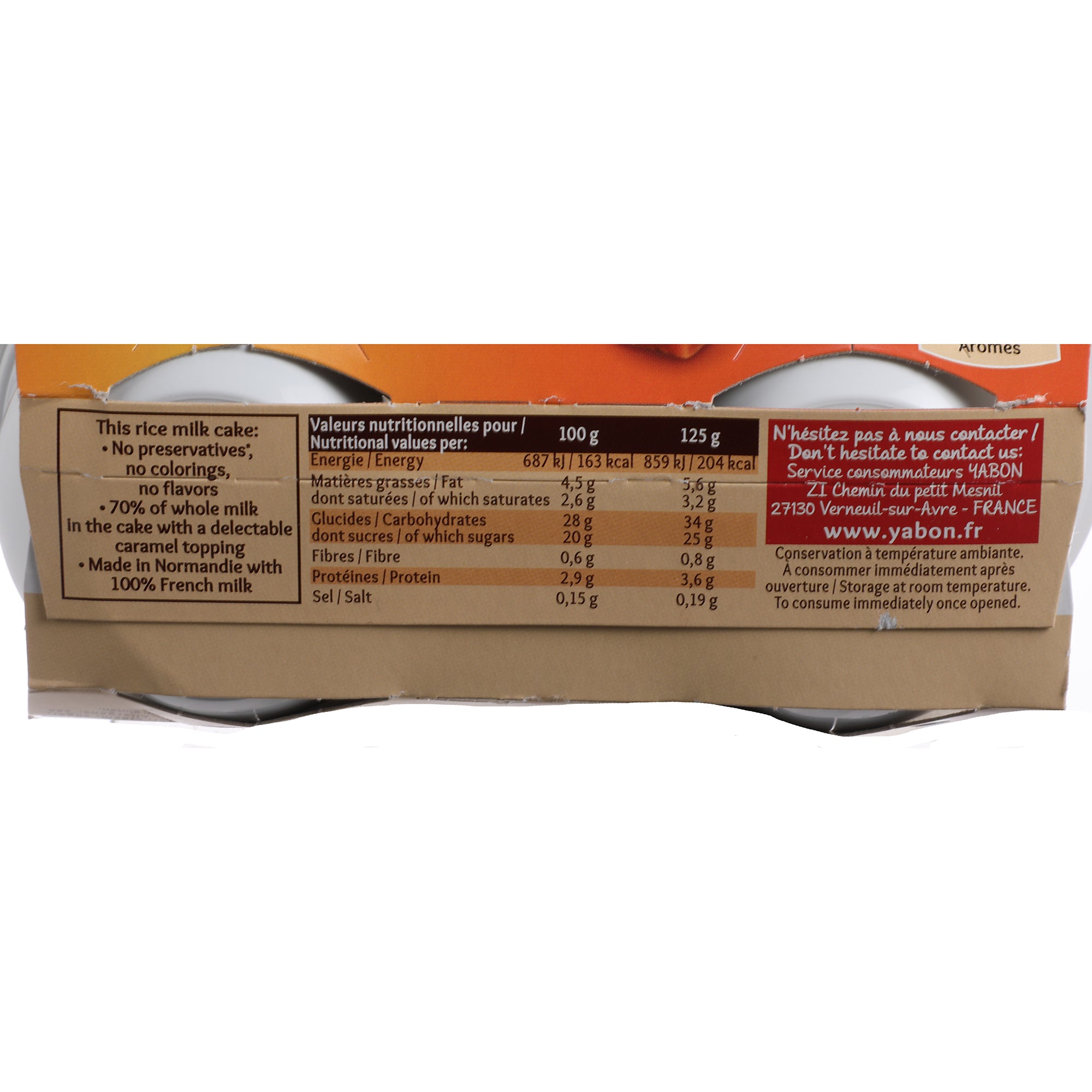 Gâteau de riz nappage caramel