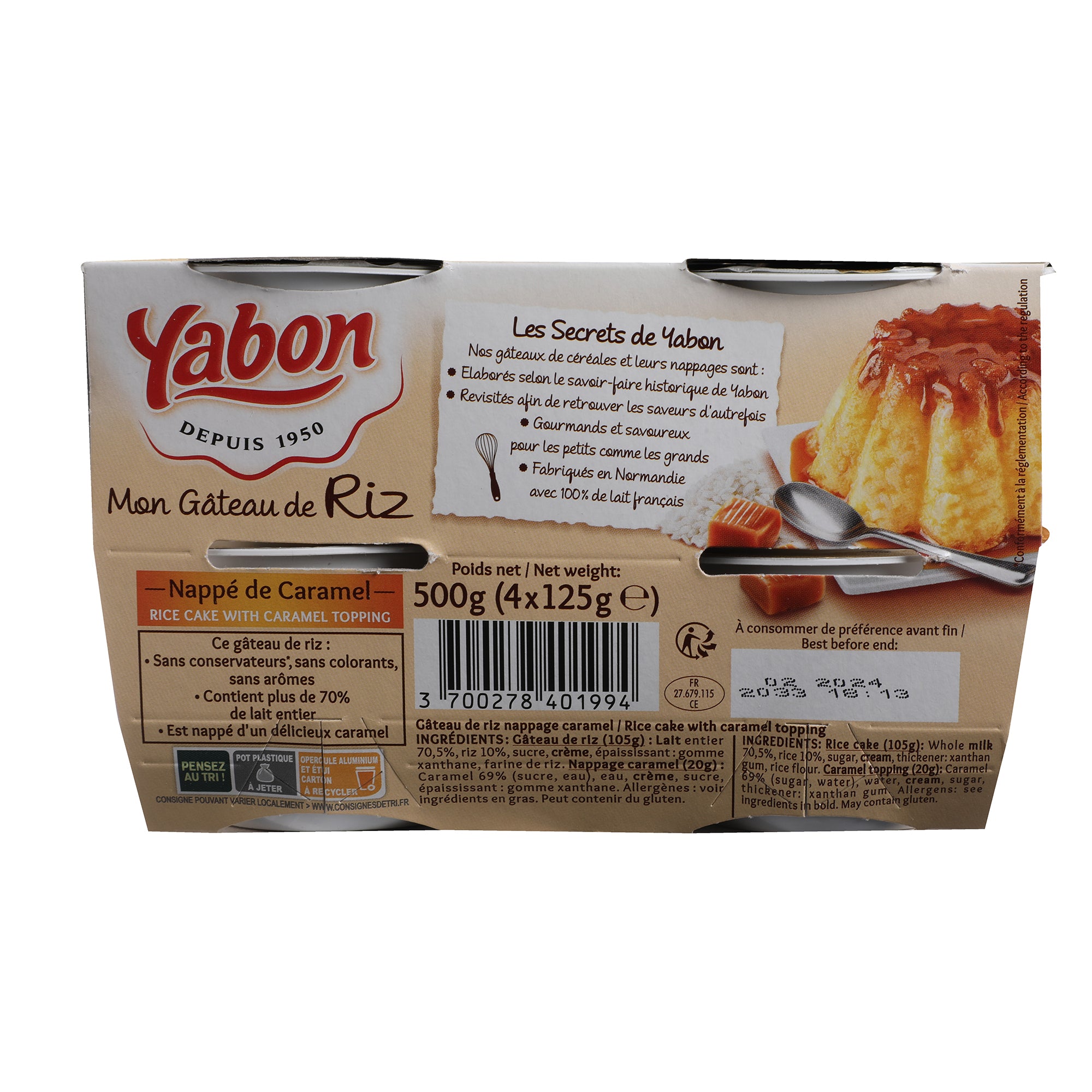 Gâteau de riz nappage caramel