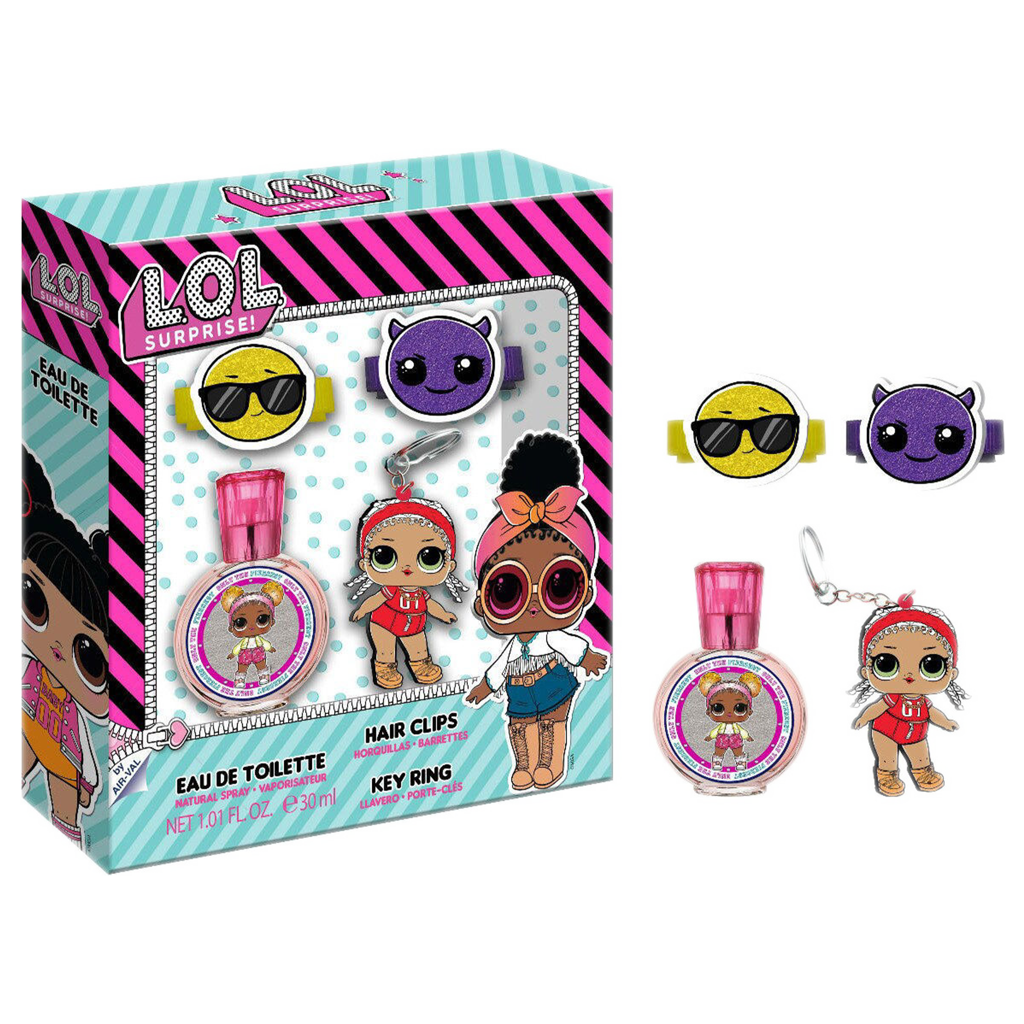 COFFRET EDT + PORTE CLE + 2 BARRETTES