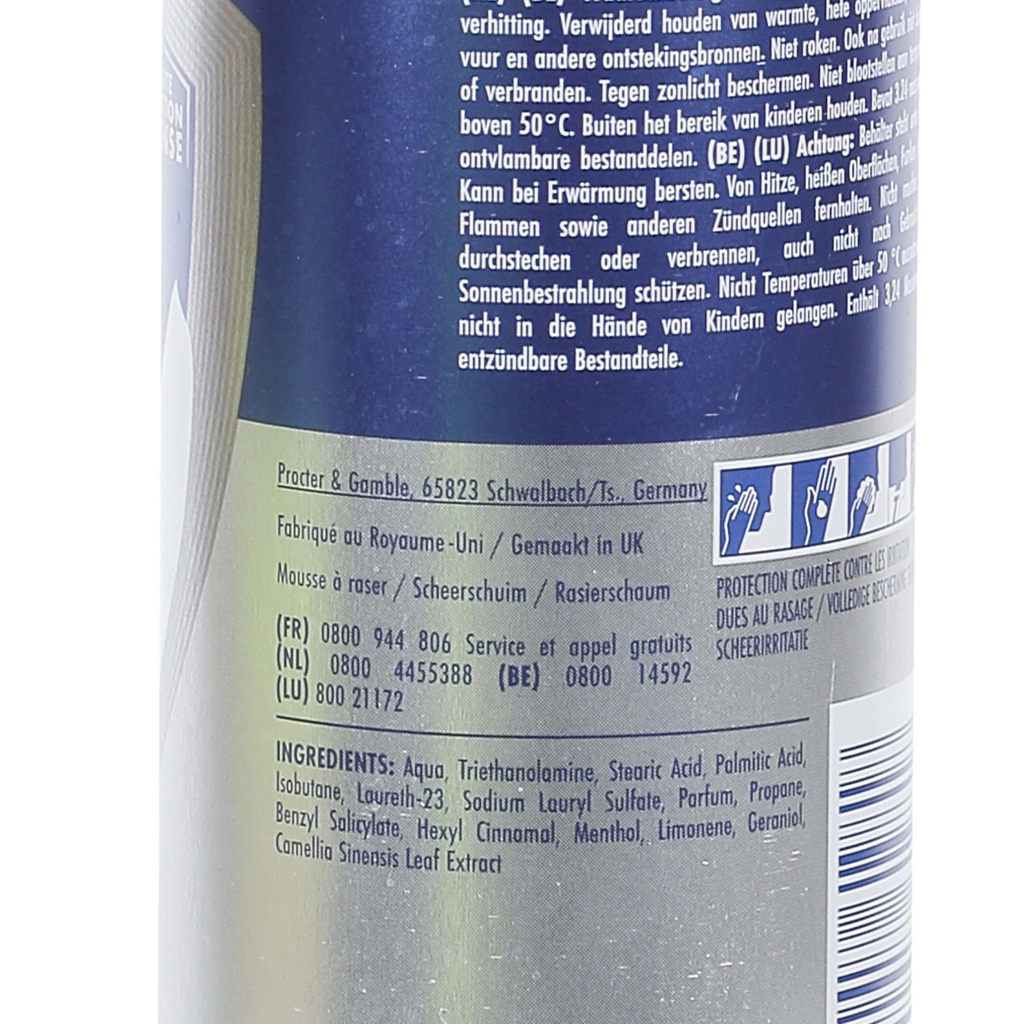 Mousse à raser sériés revitalizing au thé vert peaux sensibles