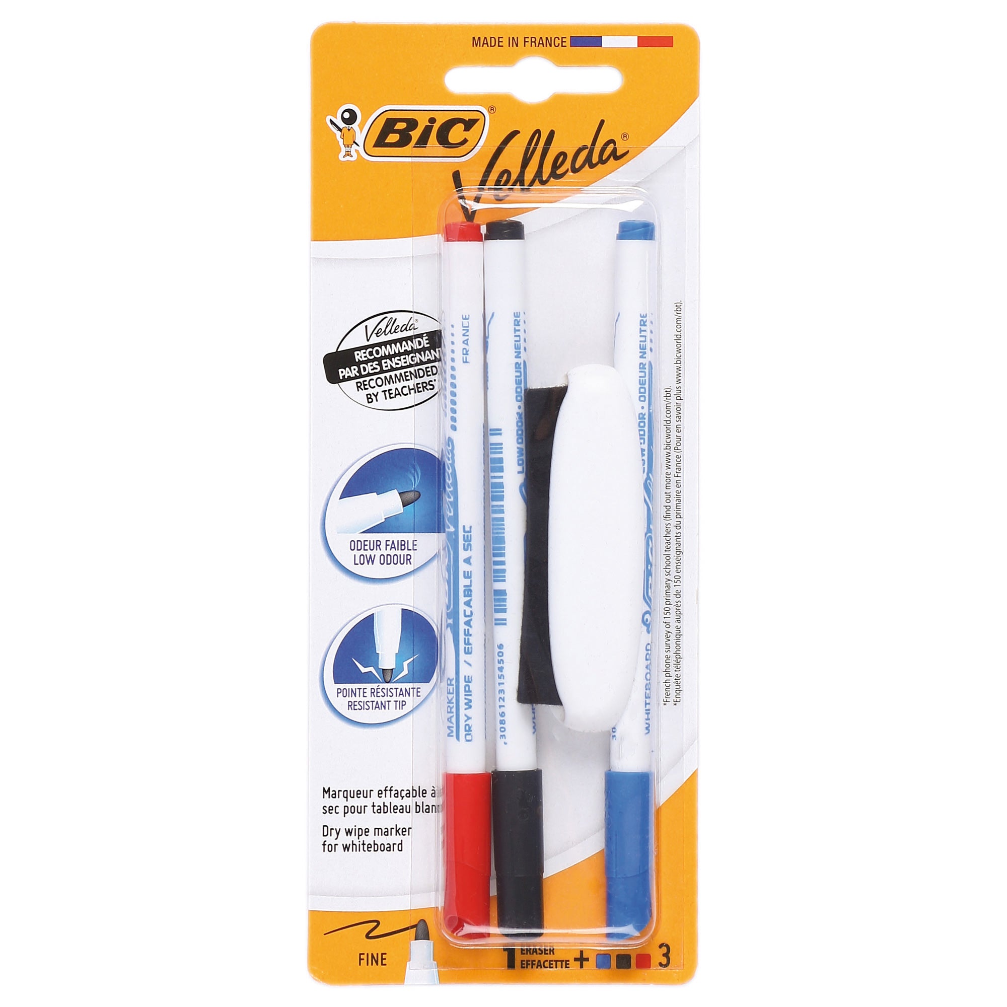 3 marqueurs effaçable BIC Velleda