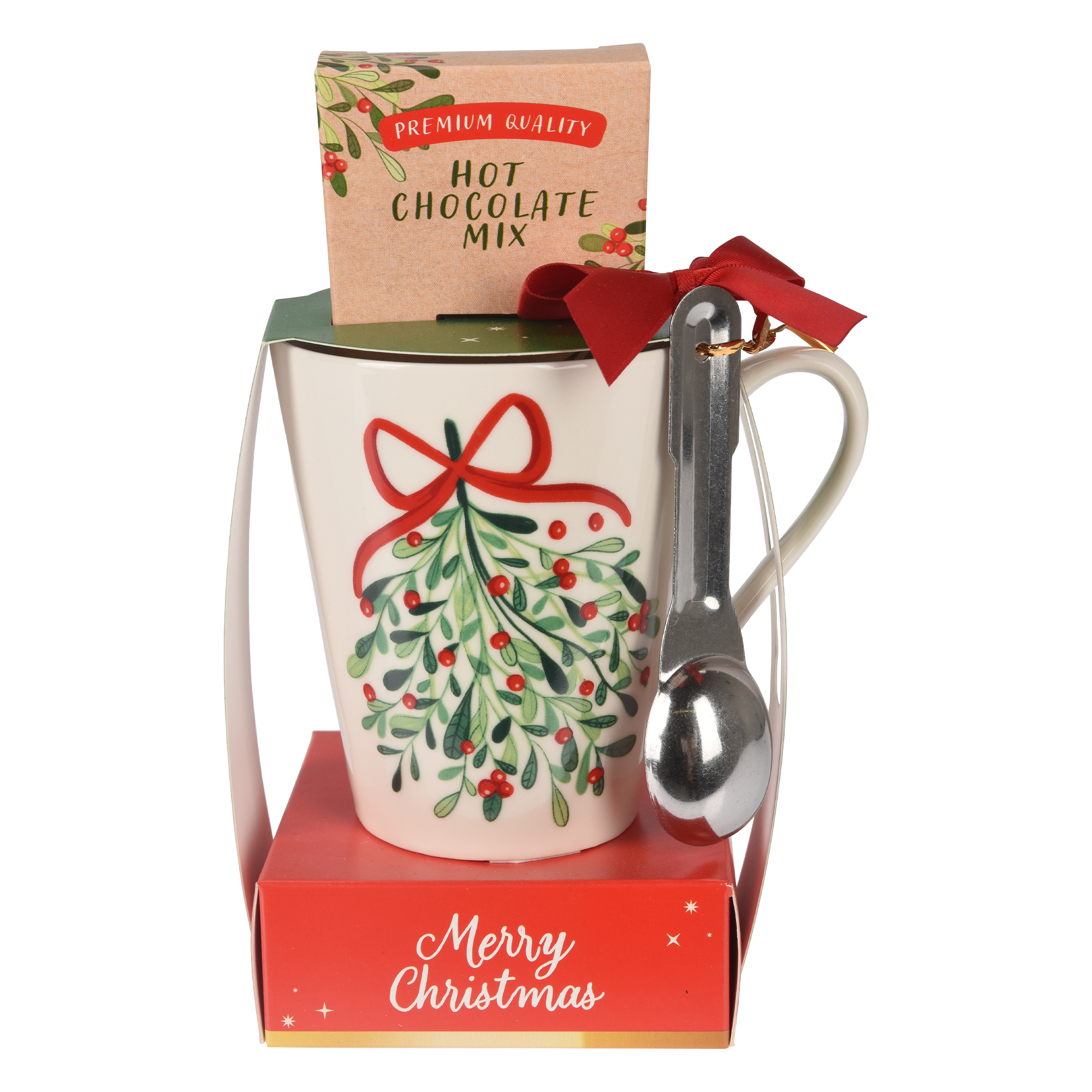 COFFRET MUG FESTIF DECOR NOEL  AVEC CHOCOLAT EN POUDRE ASST