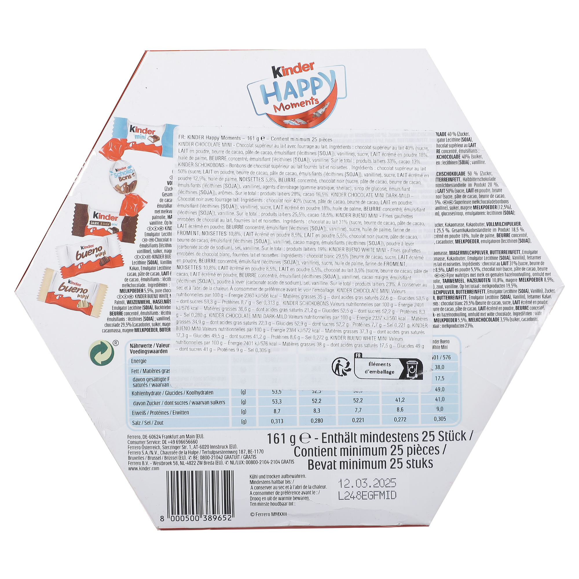 Boite de chocolats happy moments