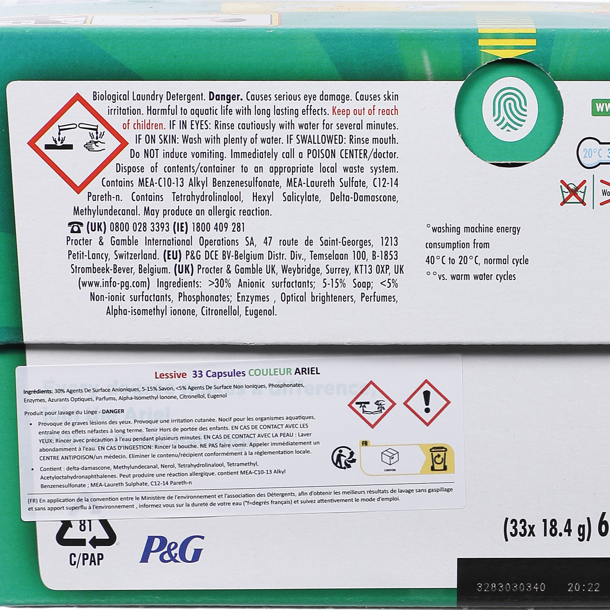 33 capsules de lessive All in 1 couleur