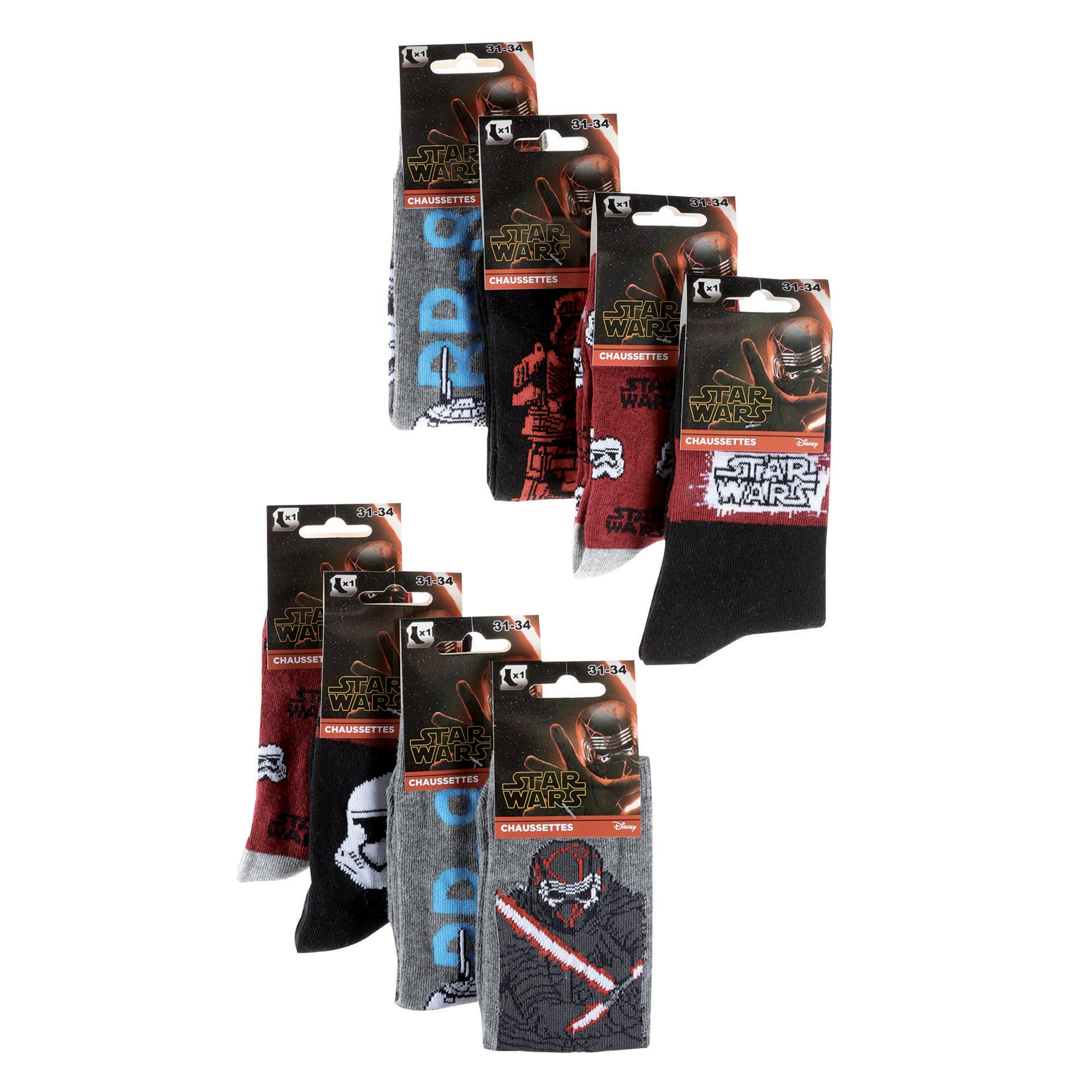 Lot de 8 paires de chaussettes héros