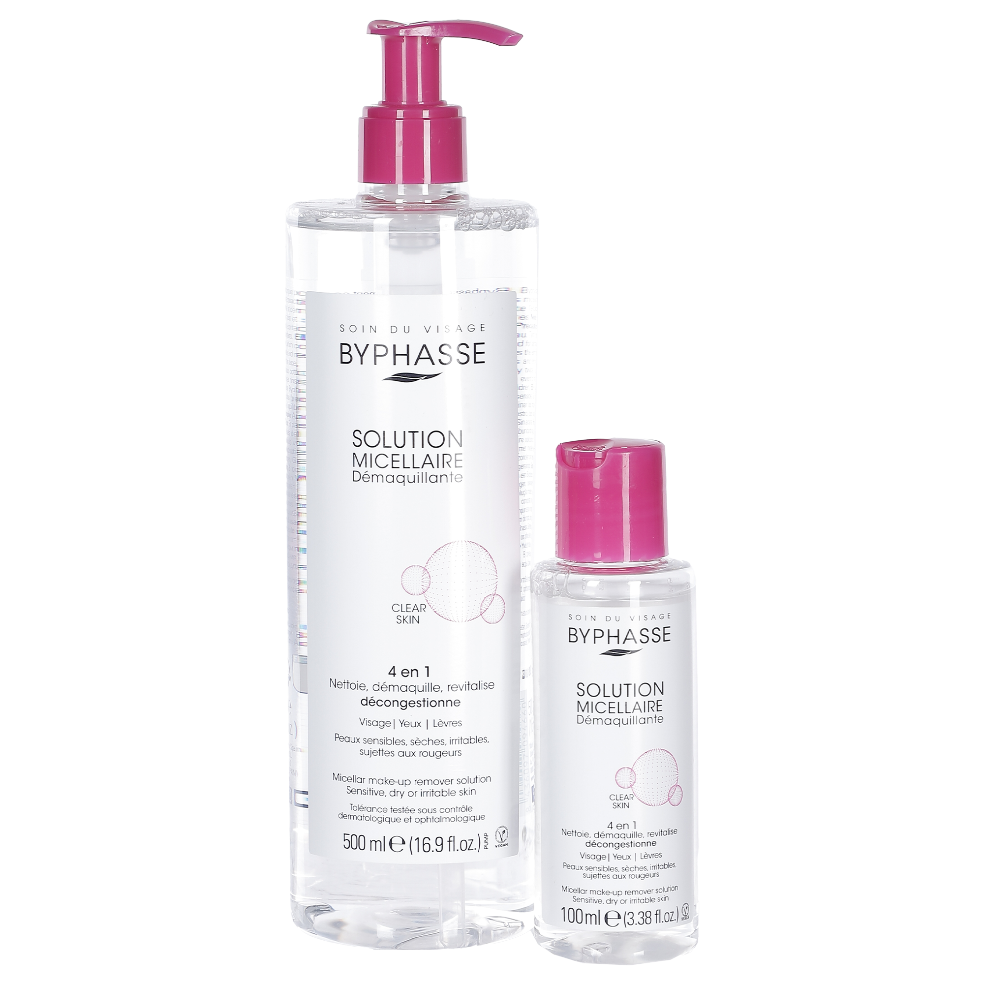 Pack eau micellaire 500 ml + 1 flacon 100 ml