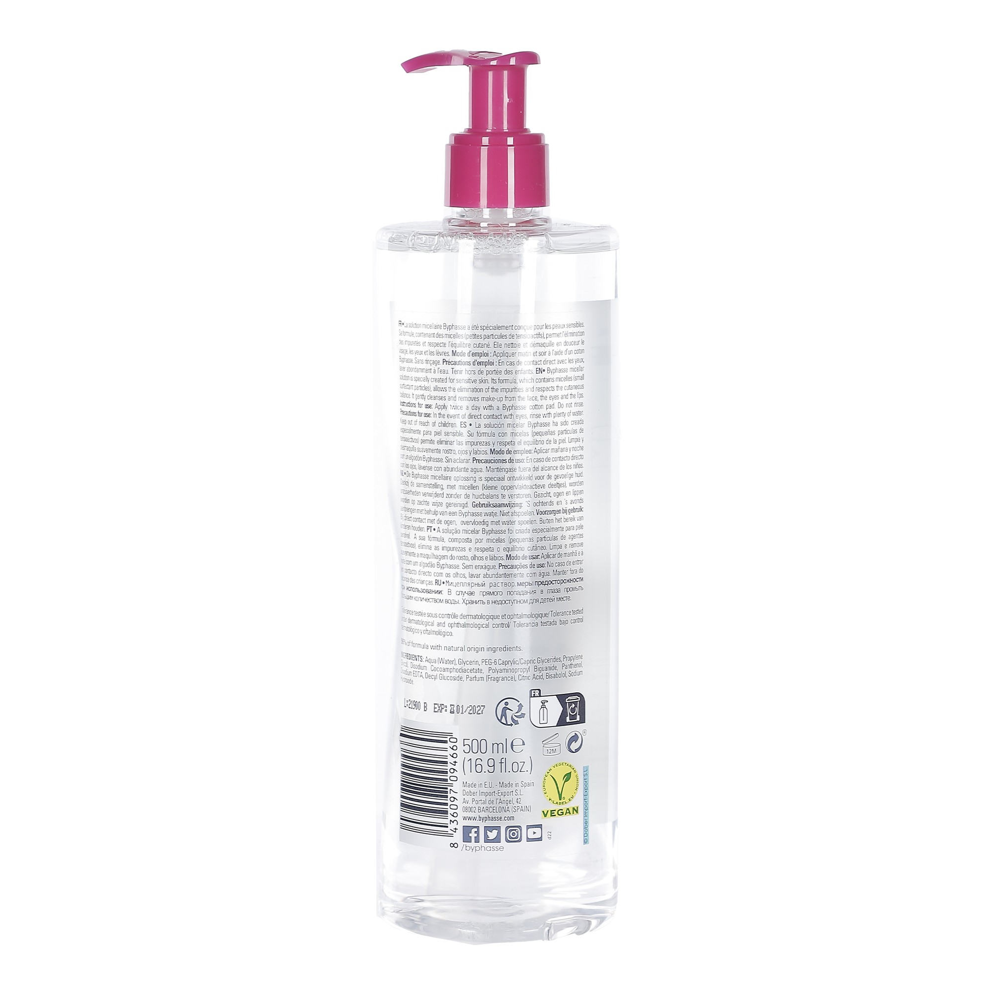 Pack eau micellaire 500 ml + 1 flacon 100 ml