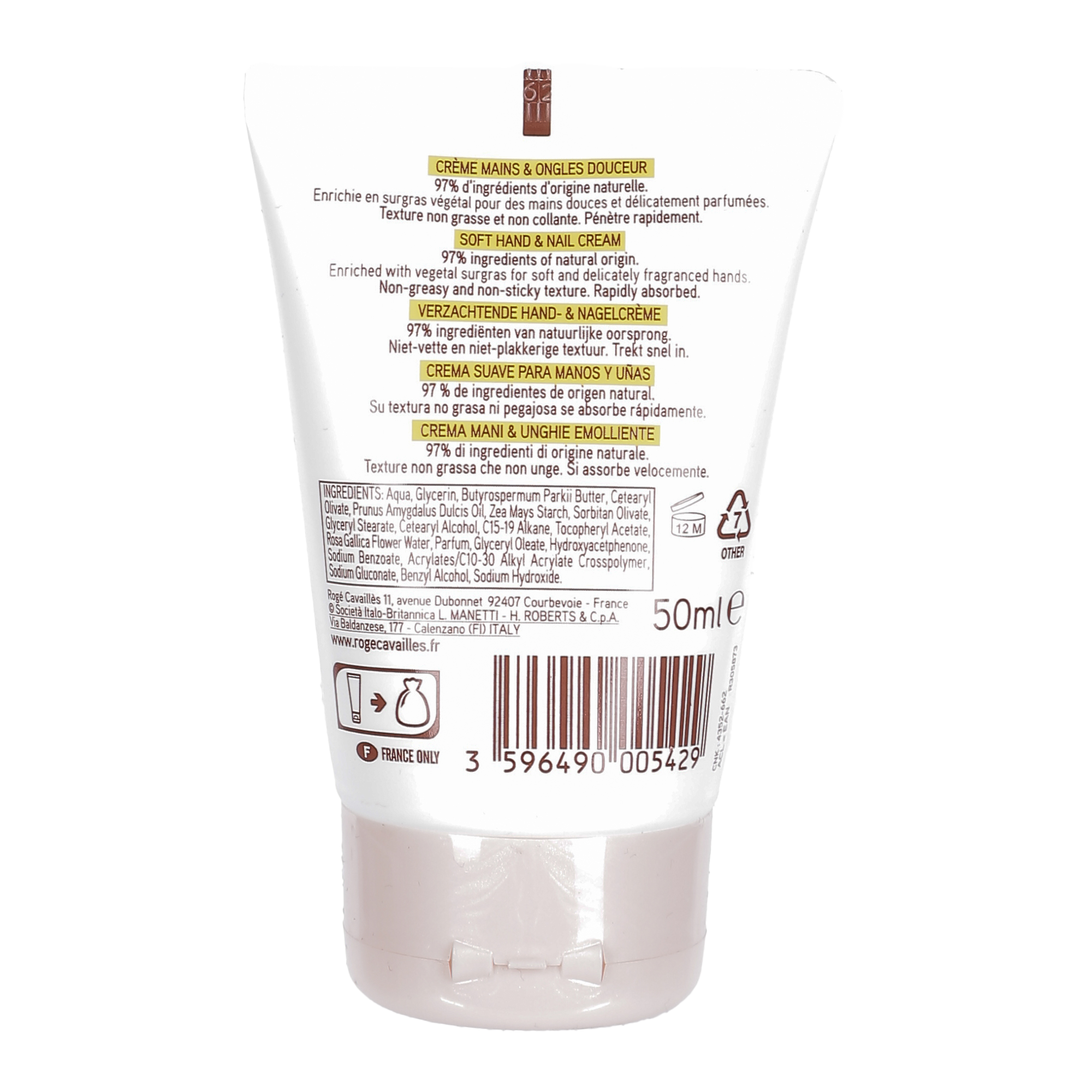 Crème mains et ongles douceur surgras extrait de rose