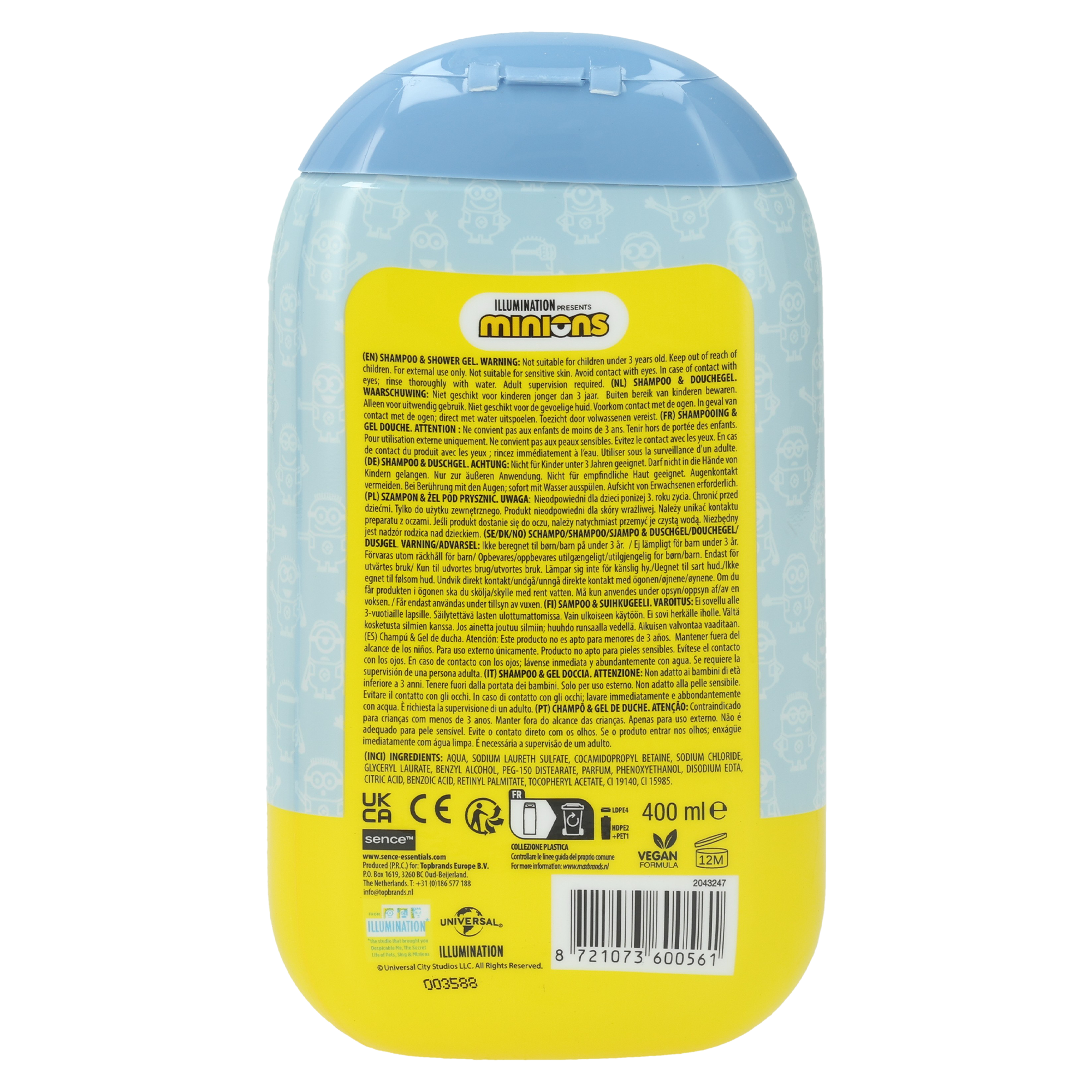 Gel douche 2 en 1 bleu