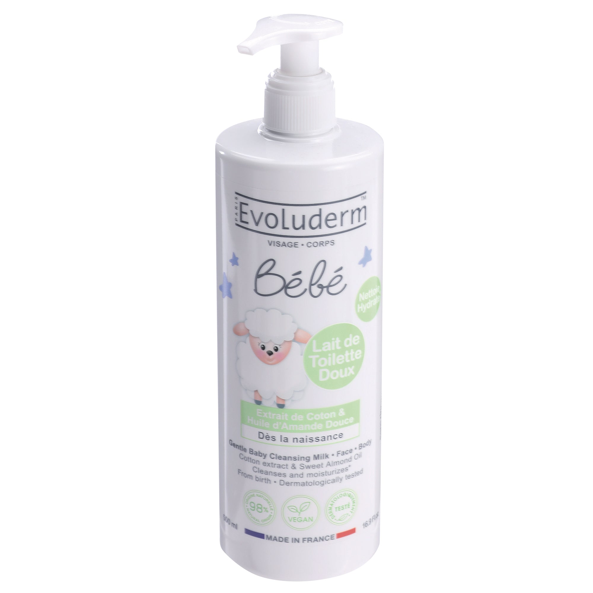 Lait de Toilette Bébé Doux Visage & Corps - 500 ml