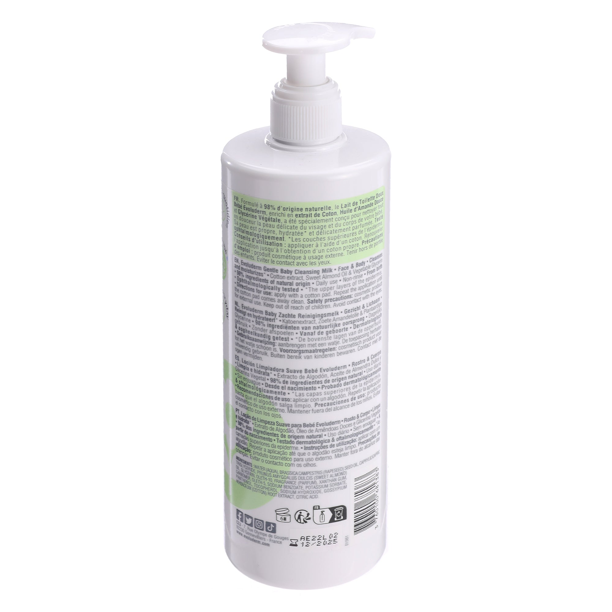Lait de Toilette Bébé Doux Visage & Corps - 500 ml