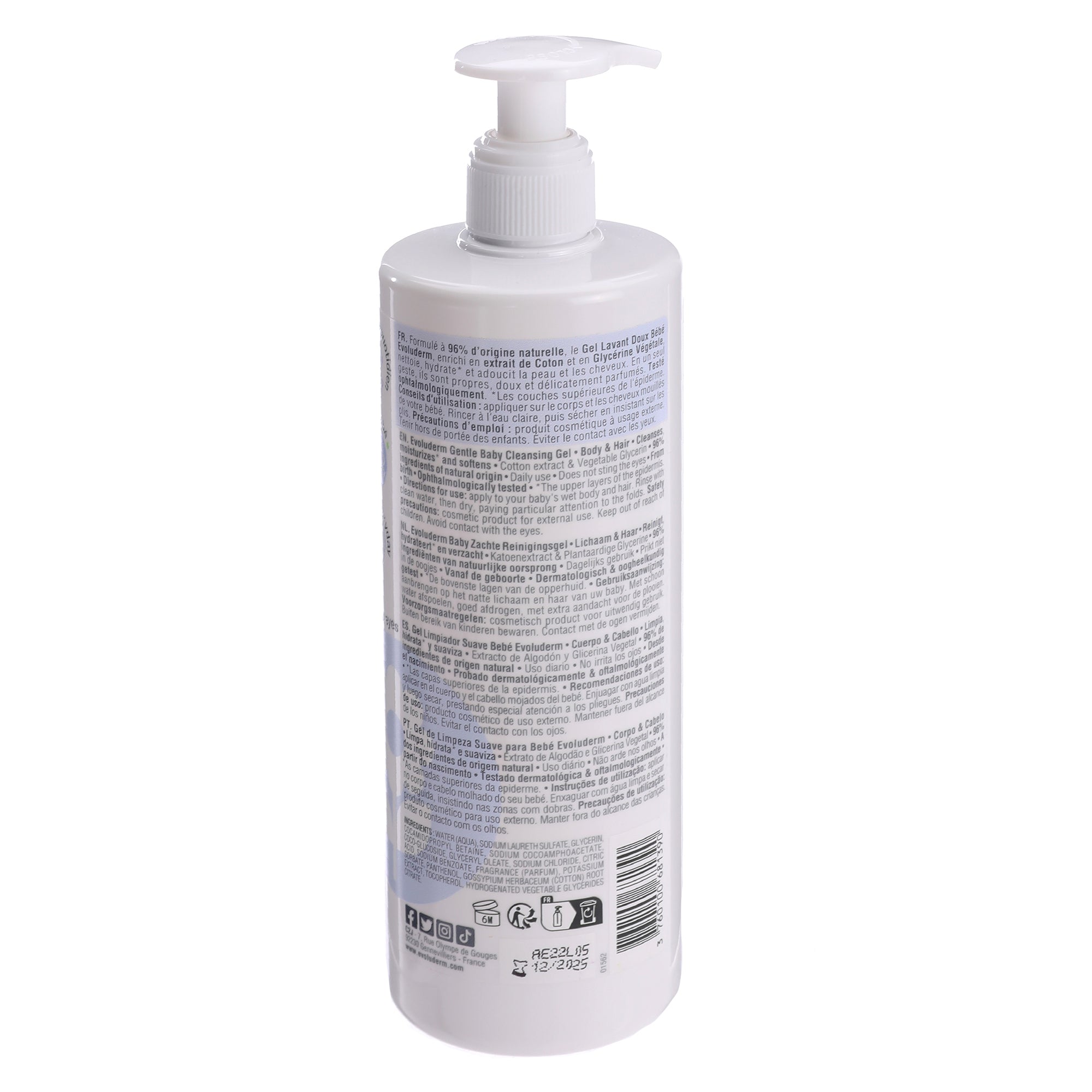 Gel Lavant Doux Bébé Visage & Corps - 500 ml