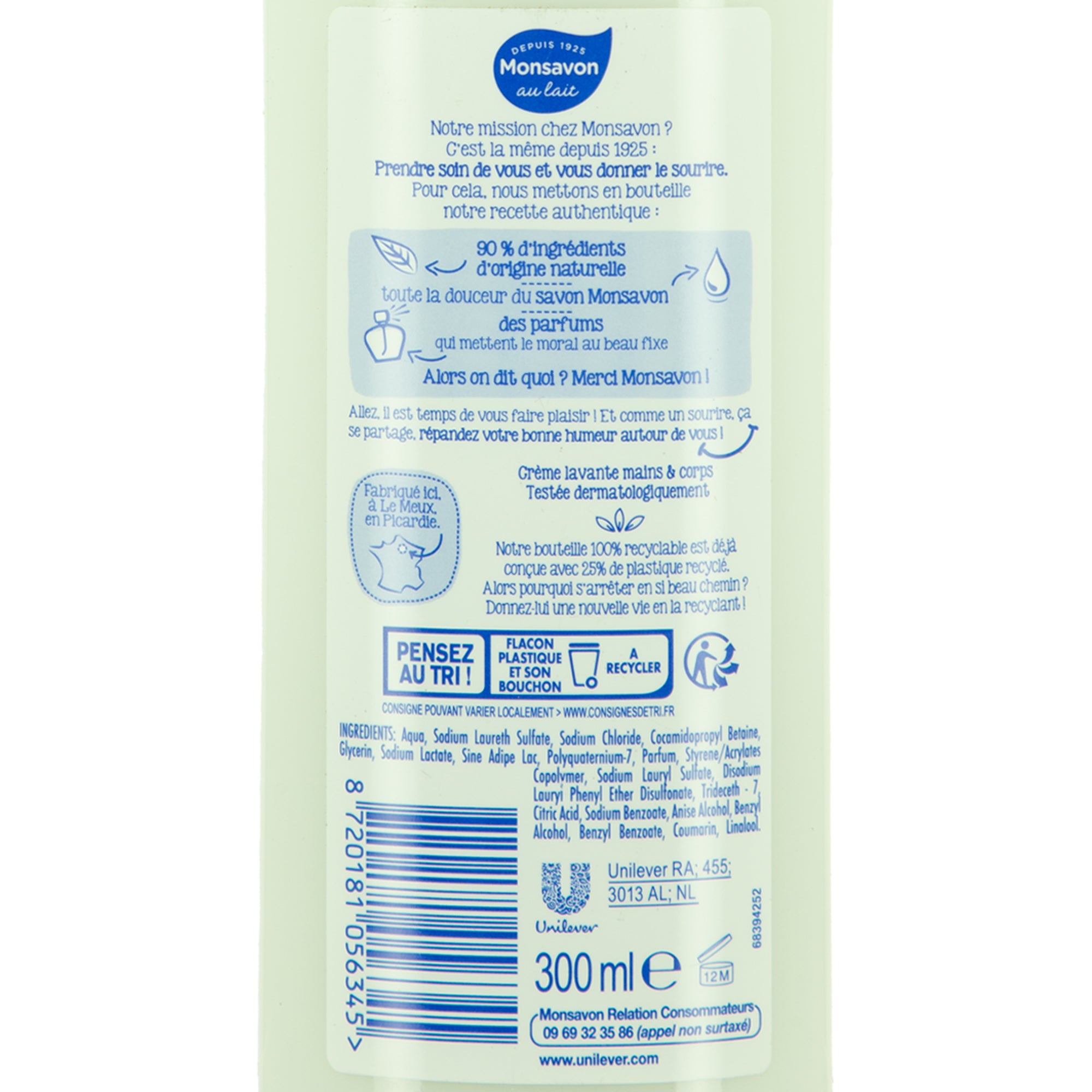 Crème lavante antibactérienne pour les mains