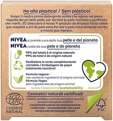 Nettoyant visage solide rafraichissant huile d'amande et myrtilles