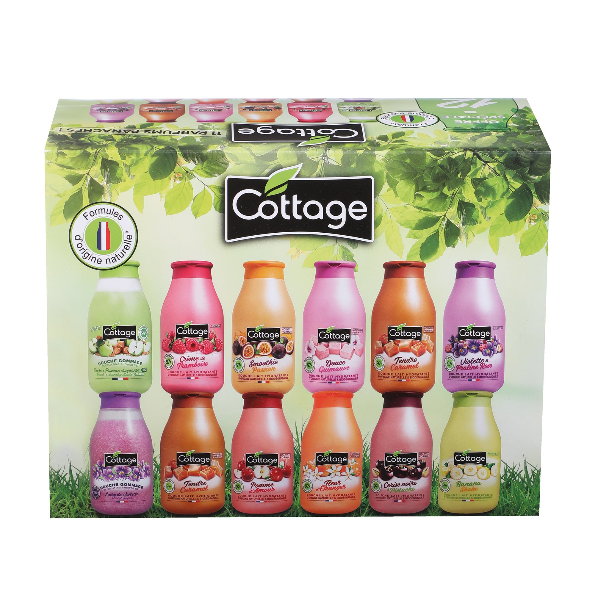 Coffret de 10 gels douche et de 2 gommages