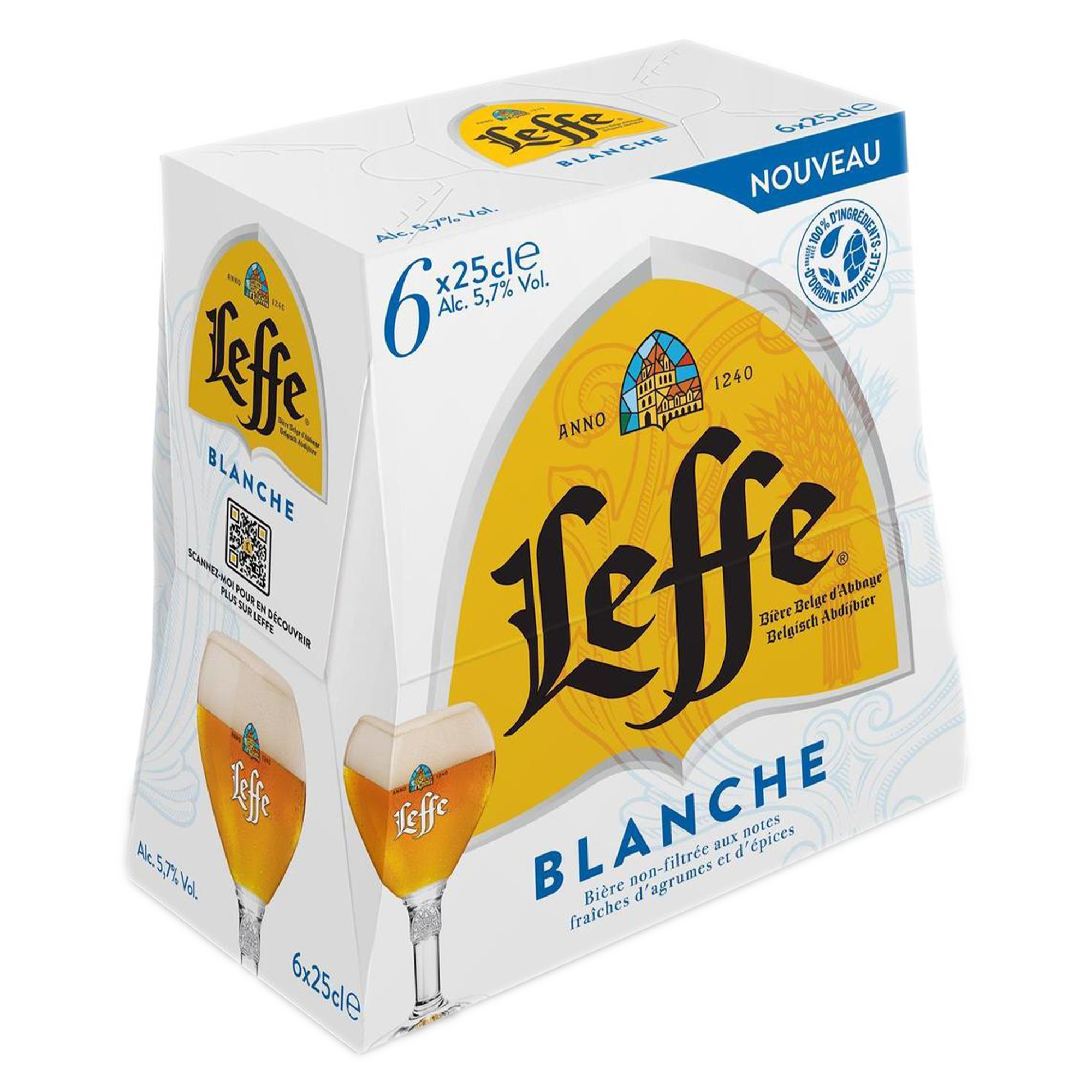 Pack 6 bières blanches 25 cl