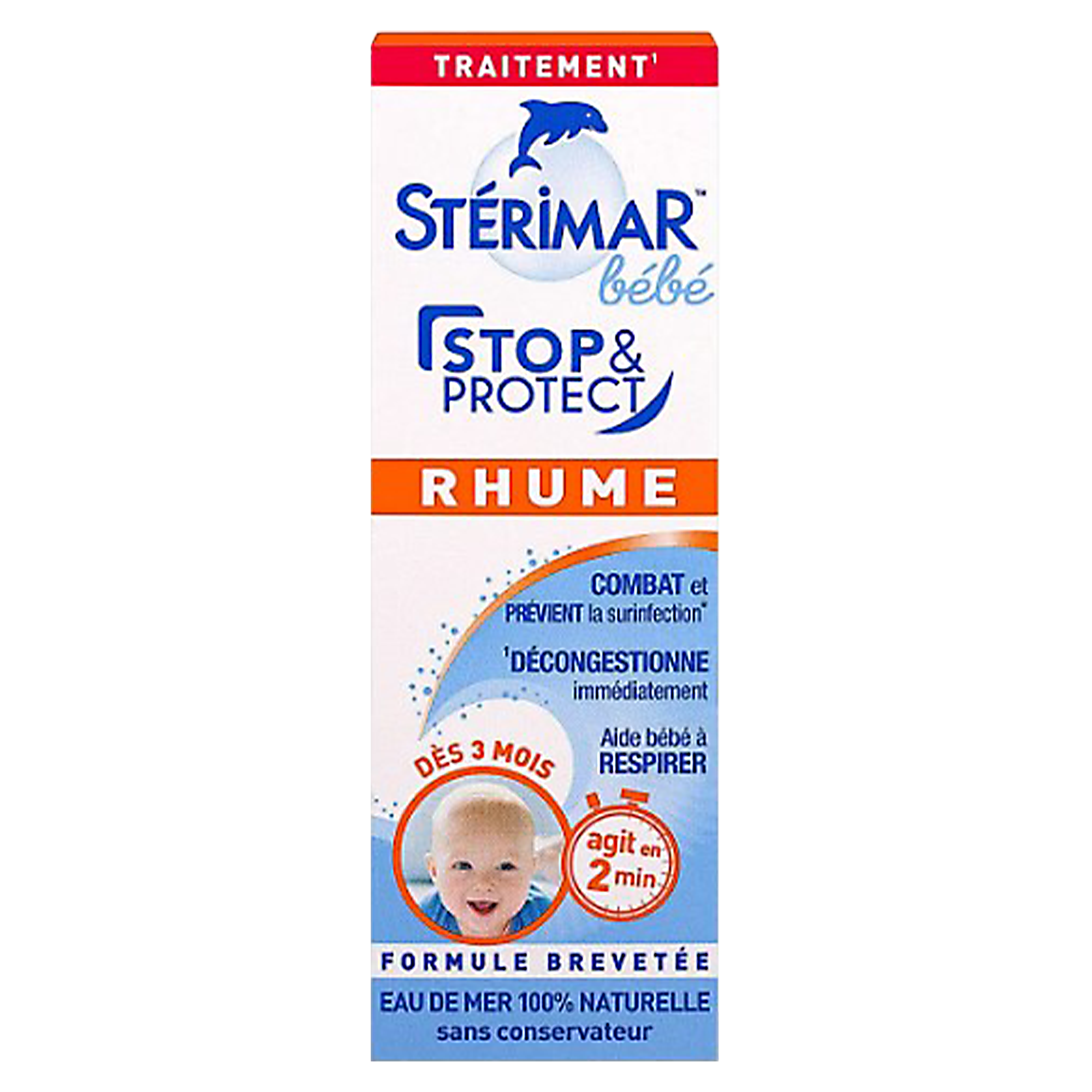 Spray nasal bébé en pompe