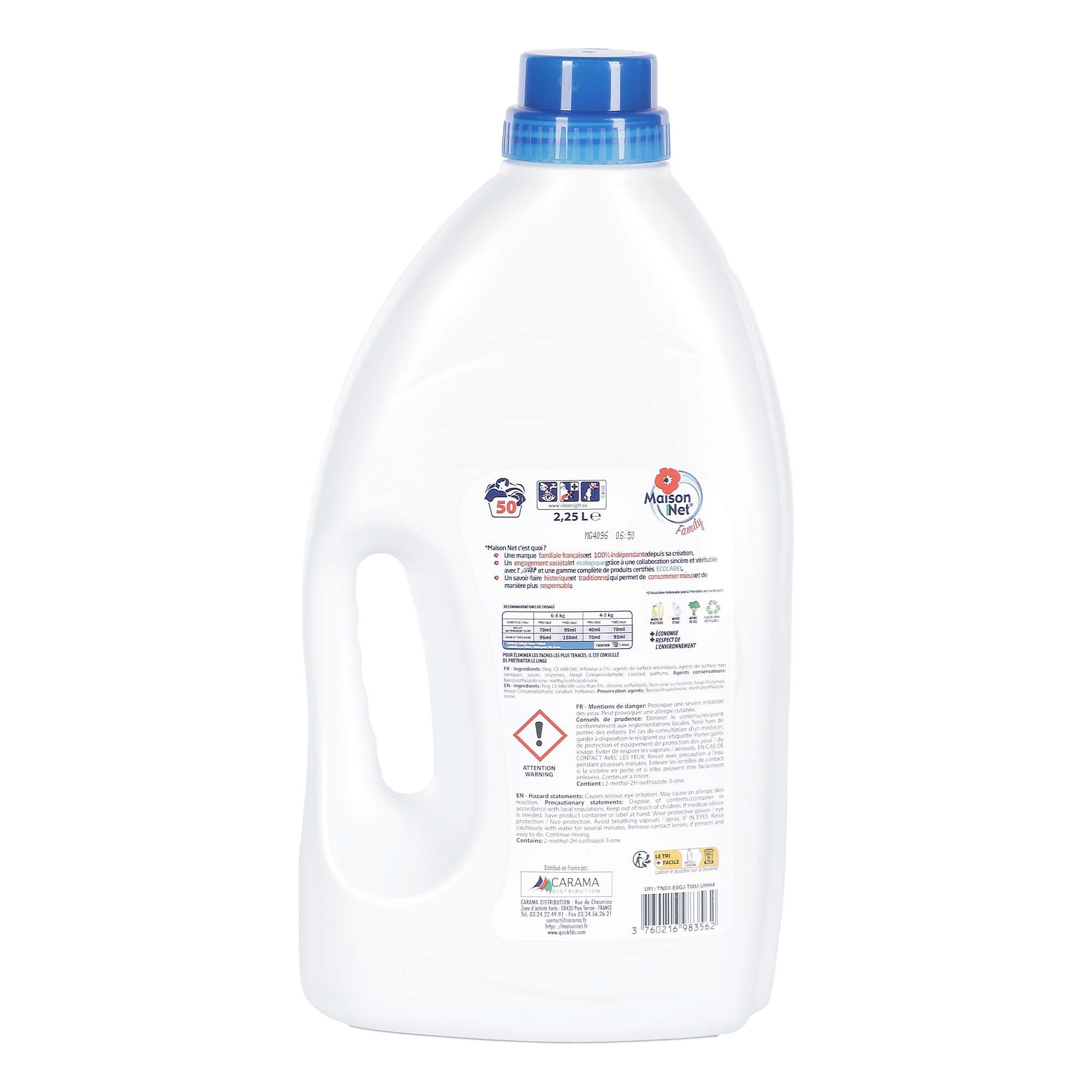 50 doses de lessive liquide au bicarbonate