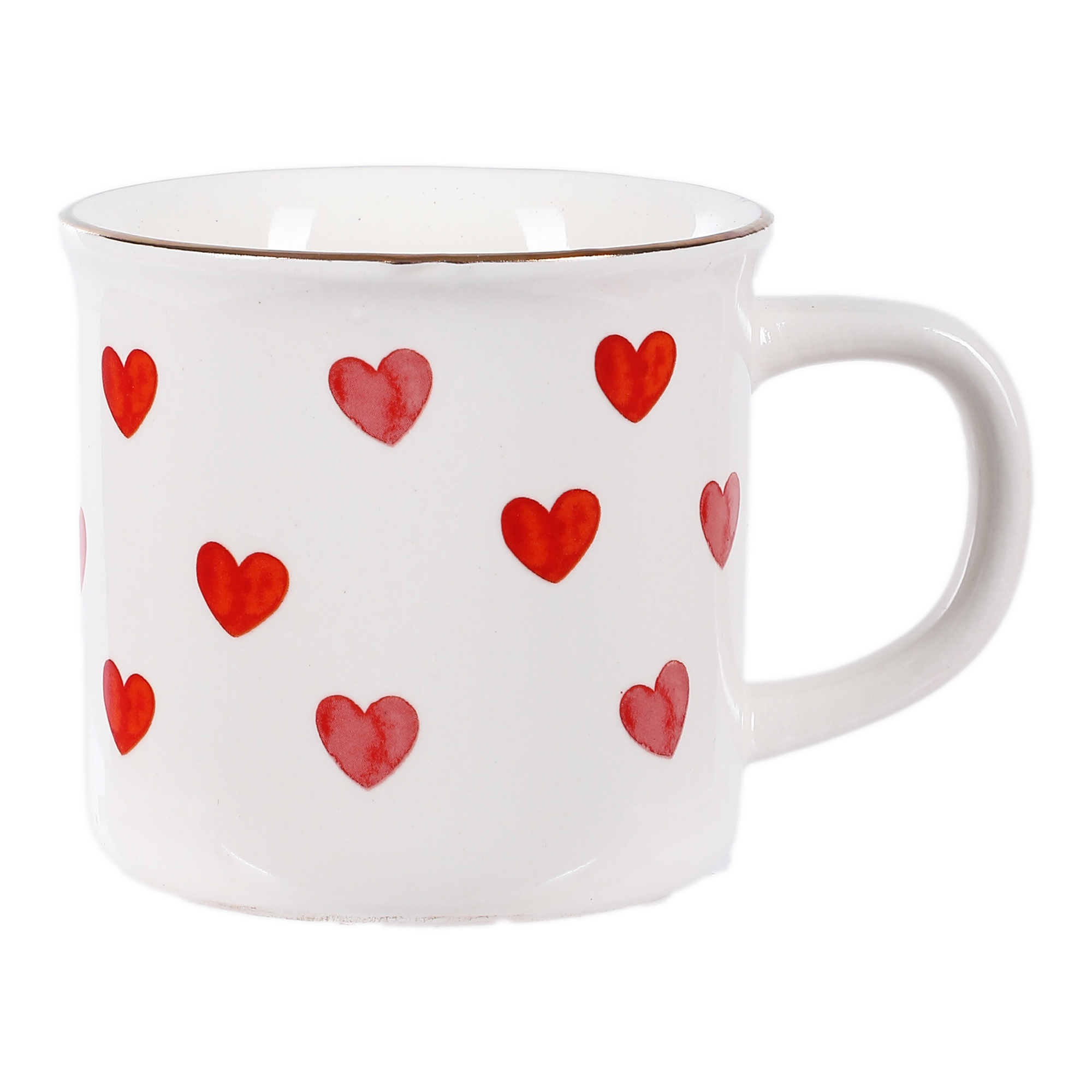 MUG HAPPY LOVE AU CHOCOLAT BLANC PRALINE SAVEUR FRAISE ASST