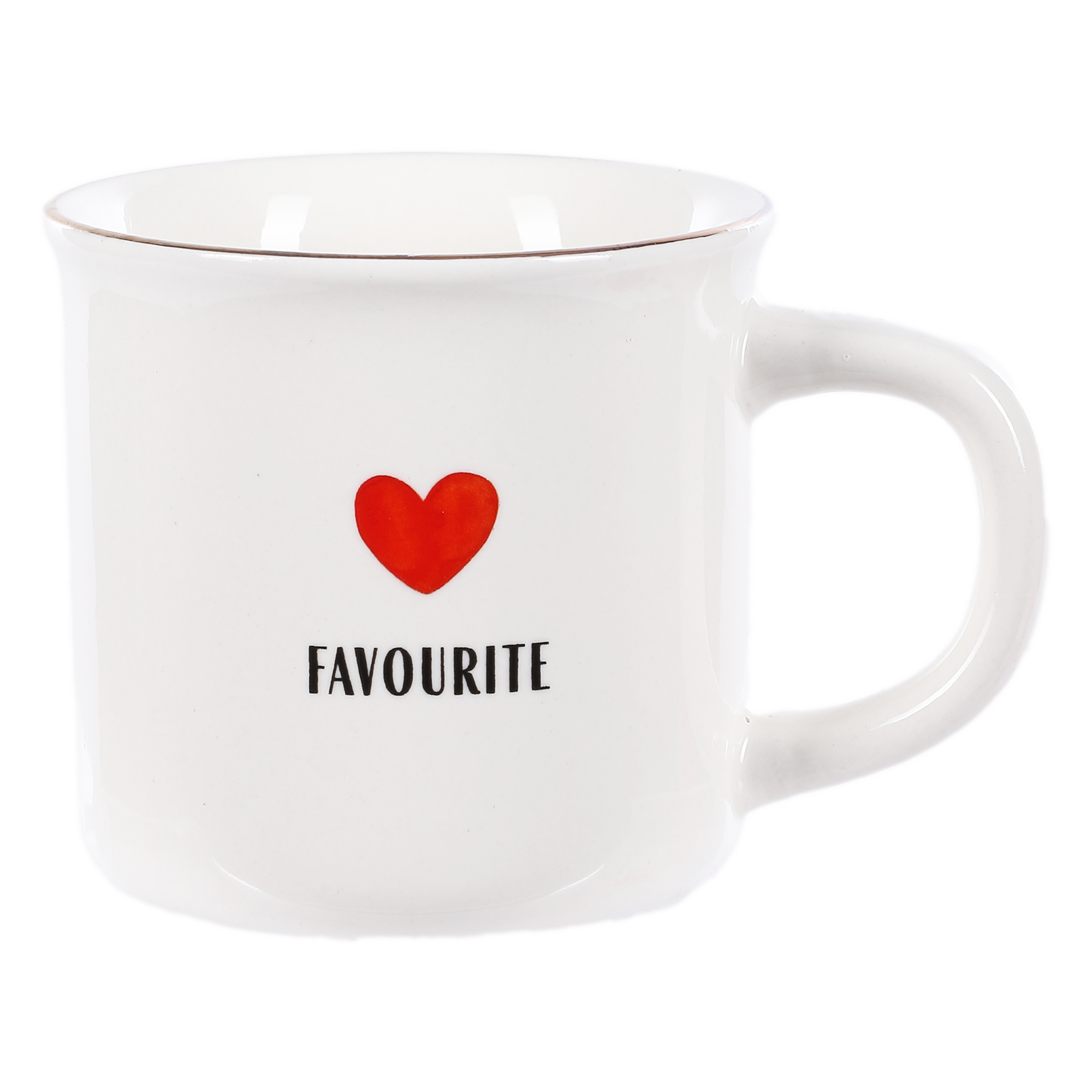 MUG HAPPY LOVE AU CHOCOLAT BLANC PRALINE SAVEUR FRAISE ASST