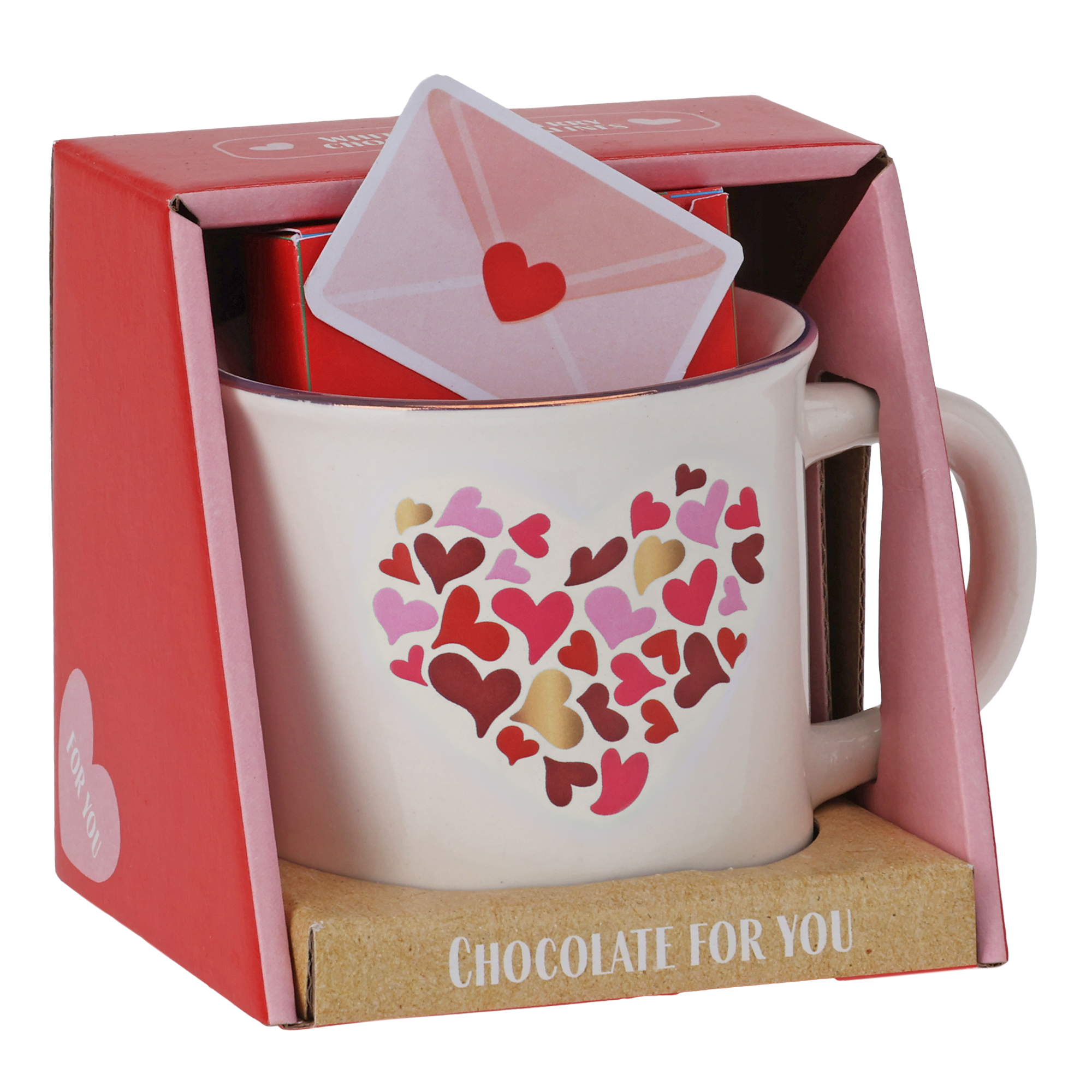 MUG LOVELY JOYFULL AVEC CHOCOLAT PRALINE 14G ASST