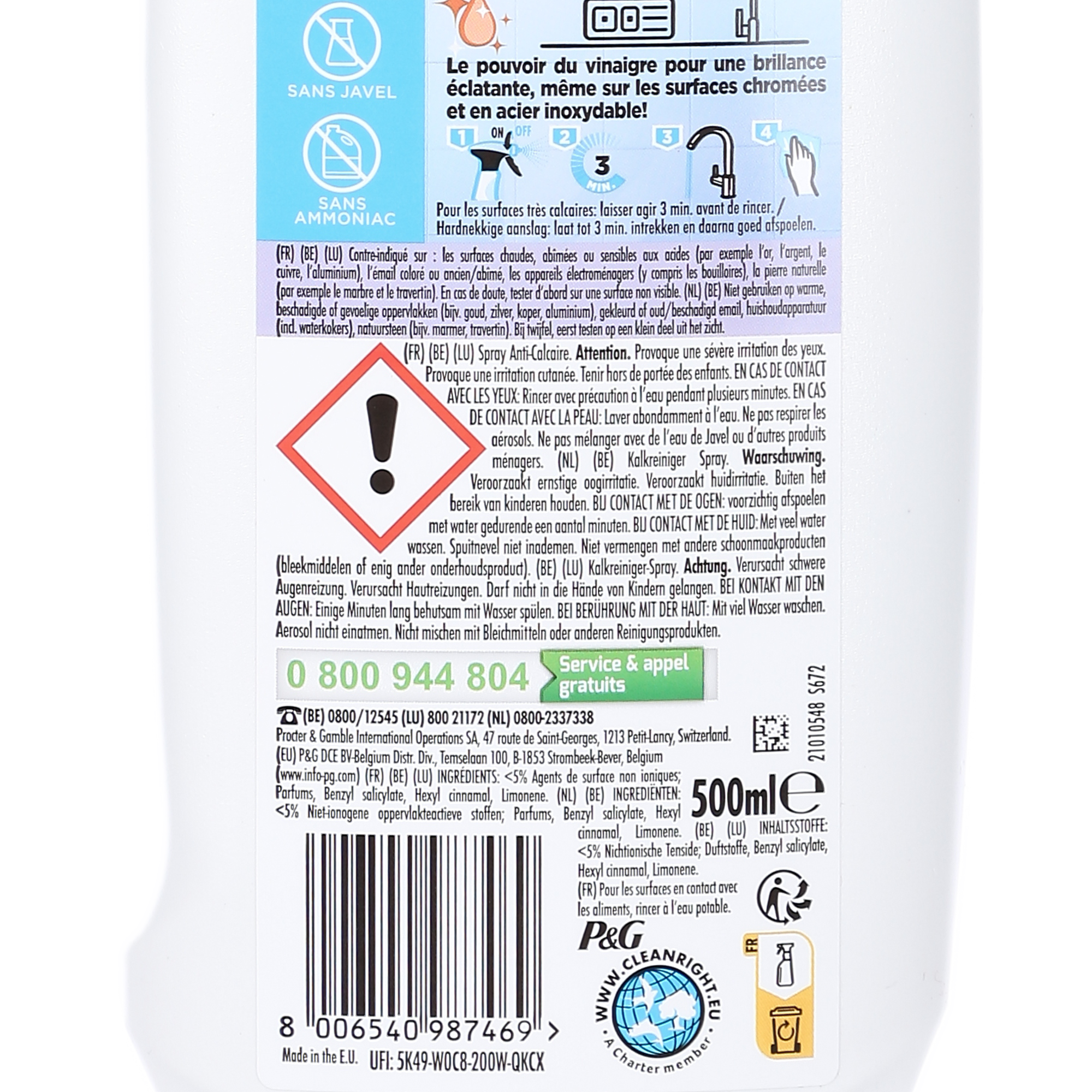 Pistolet nettoyant anticalcaire