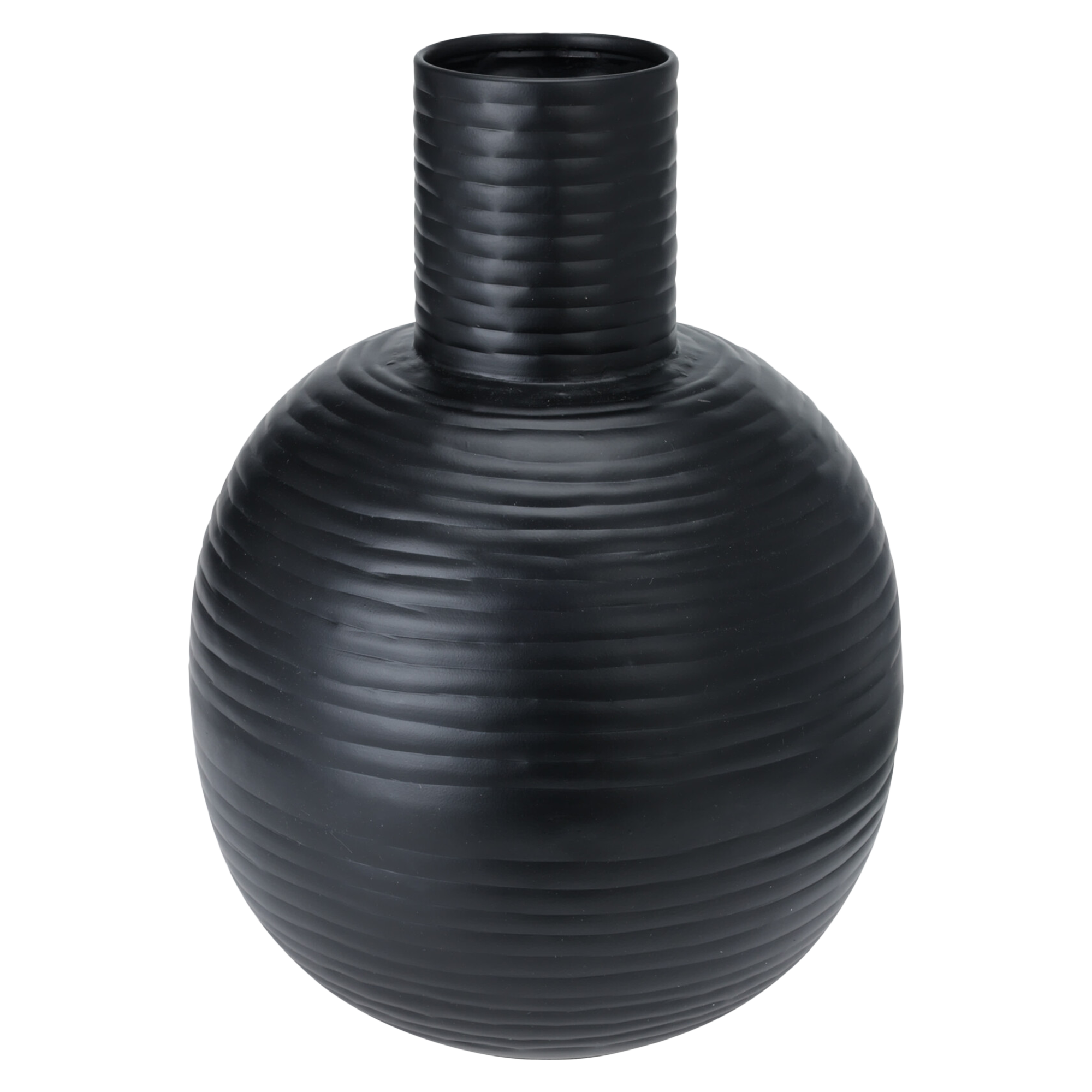 Vase en métal noir