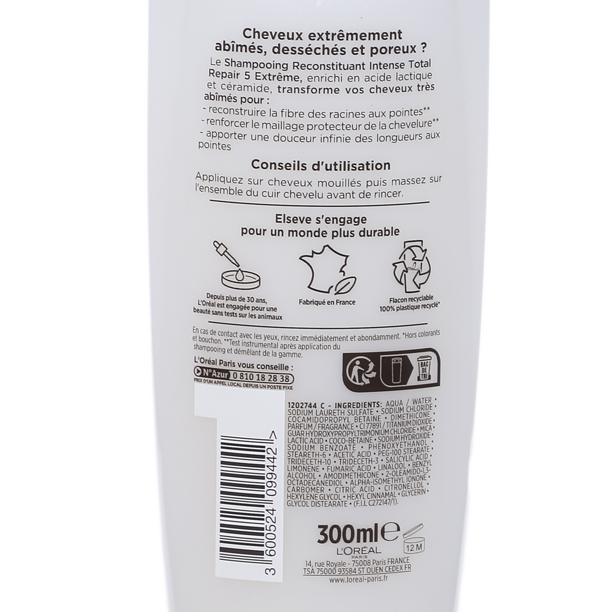 Shampoing reconstituant total repair 5 soin intensif
