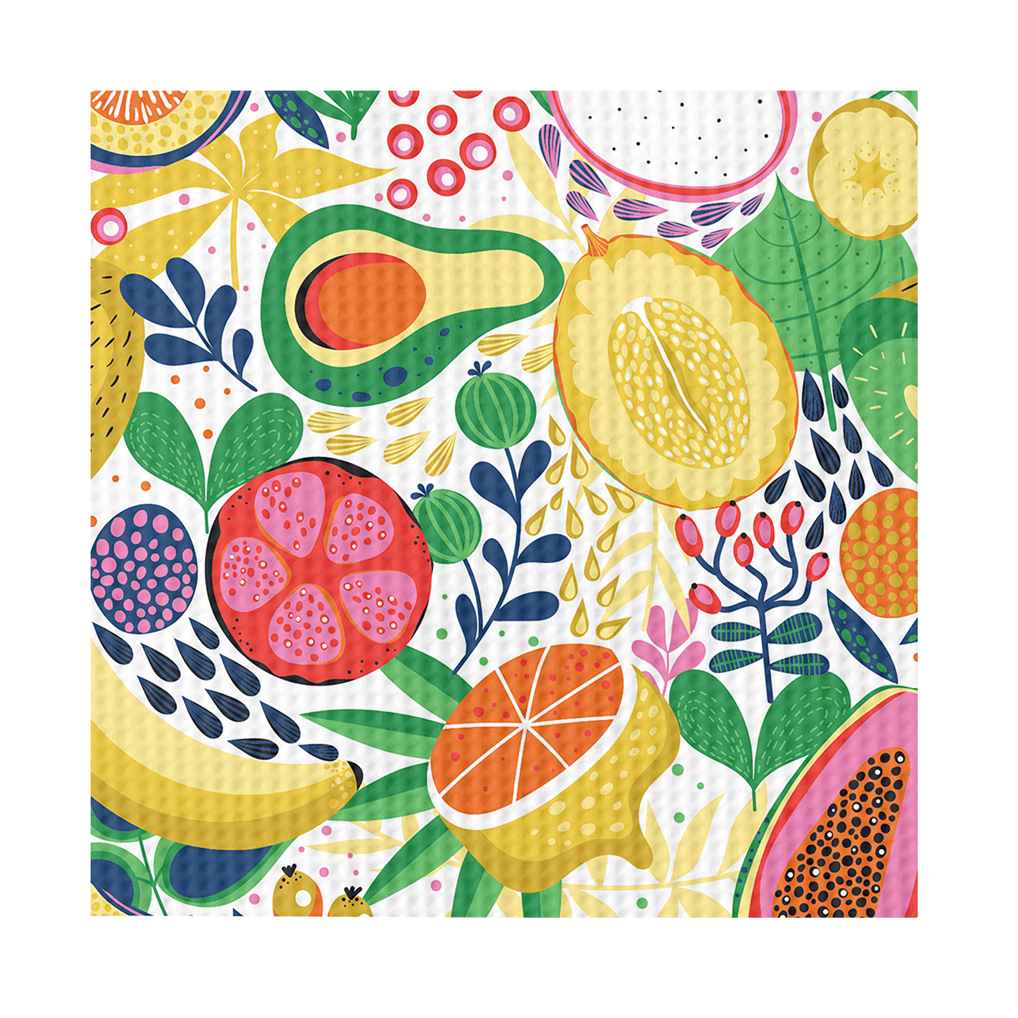 40 serviettes jetables multi fruits